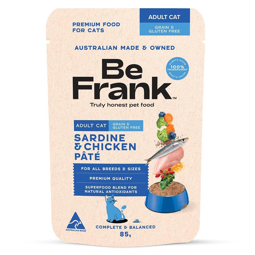Be Frank Grain Free Adult Sardine & Chicken Pate Wet Cat Food - Image 3