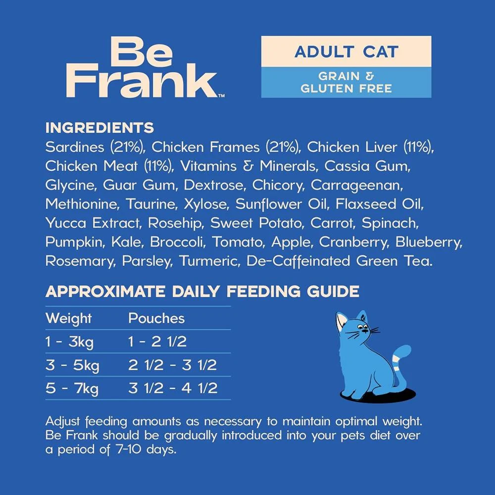 Be Frank Grain Free Adult Sardine & Chicken Pate Wet Cat Food - Image 8