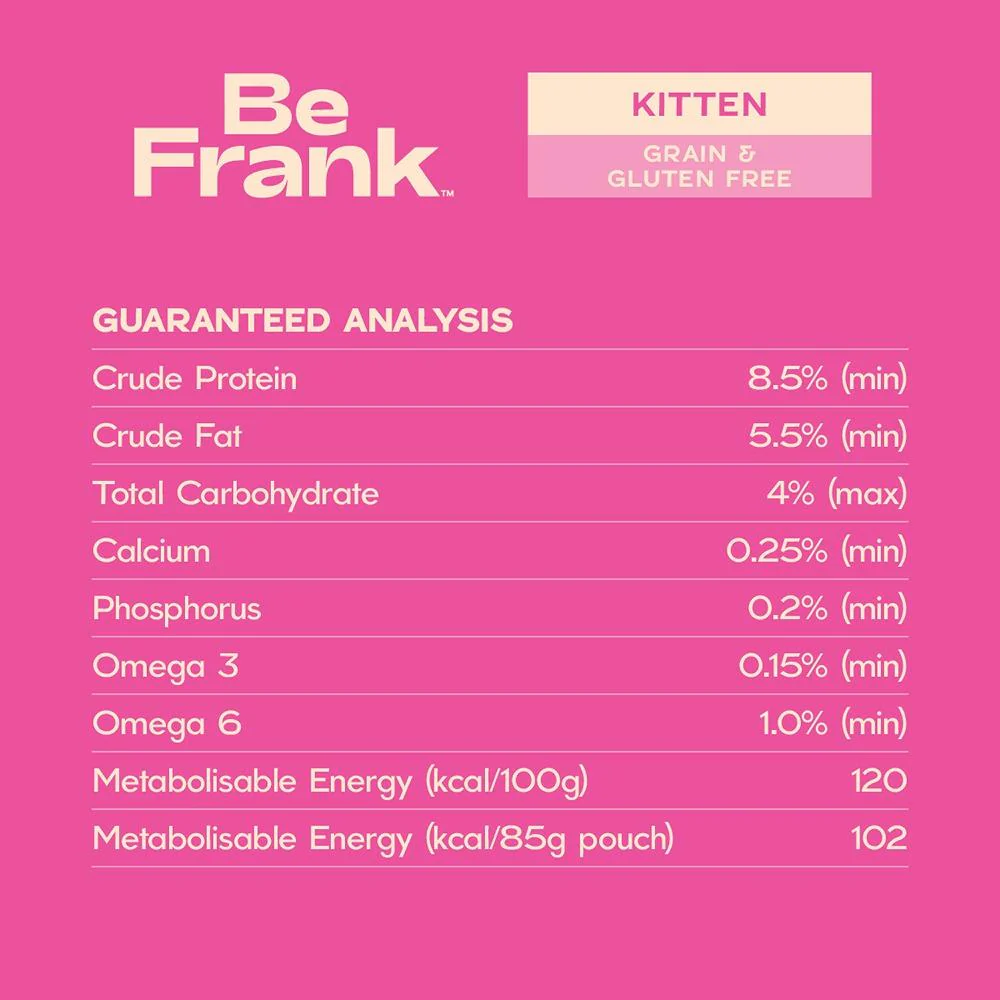 Be Frank Grain Free Kitten Chicken Pate Wet Cat Food - Image 5