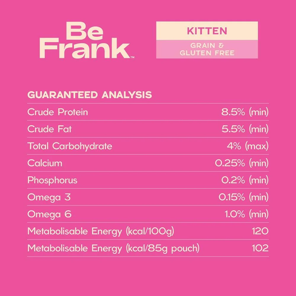 Be Frank Grain Free Kitten Chicken Pate Wet Cat Food - Image 6