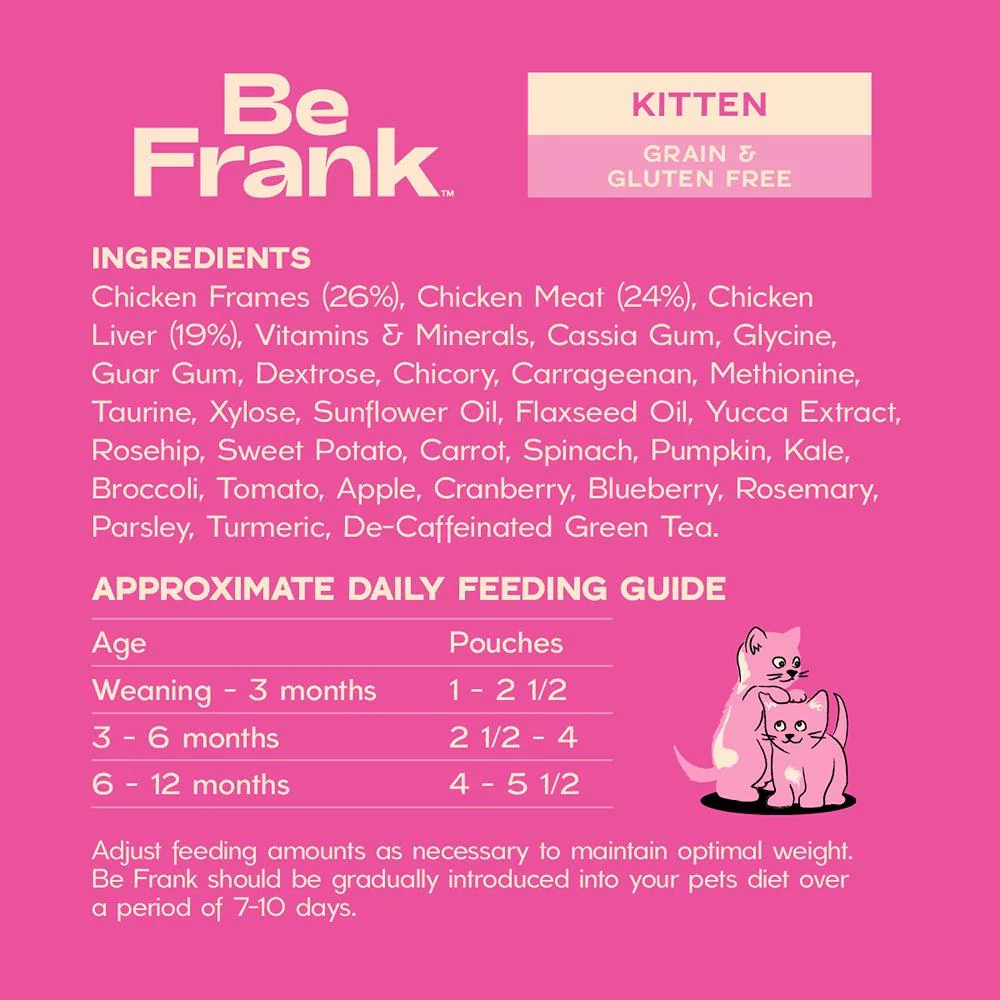Be Frank Grain Free Kitten Chicken Pate Wet Cat Food - Image 7