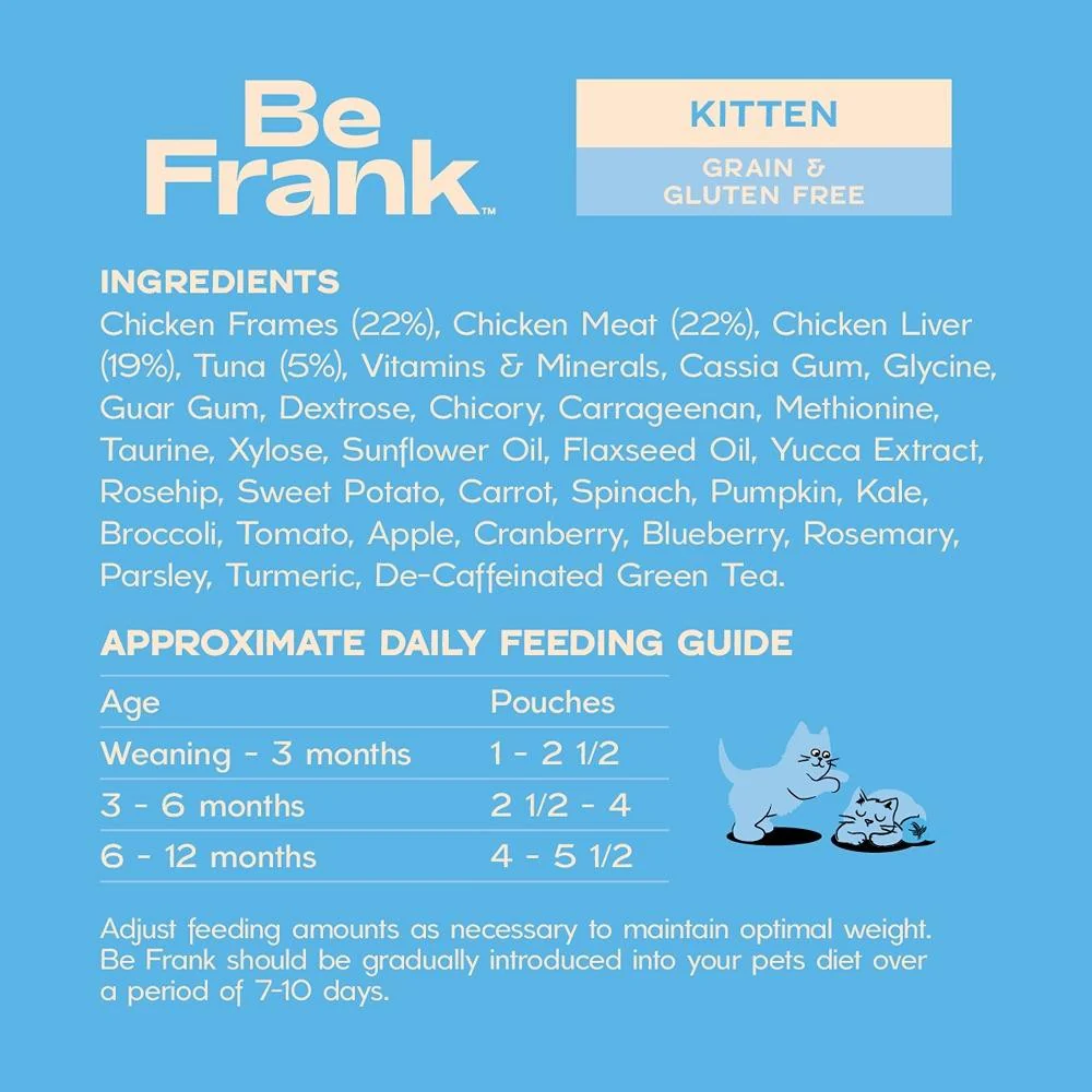 Be Frank Grain Free Kitten Chicken & Tuna Pate Wet Cat Food - Image 8