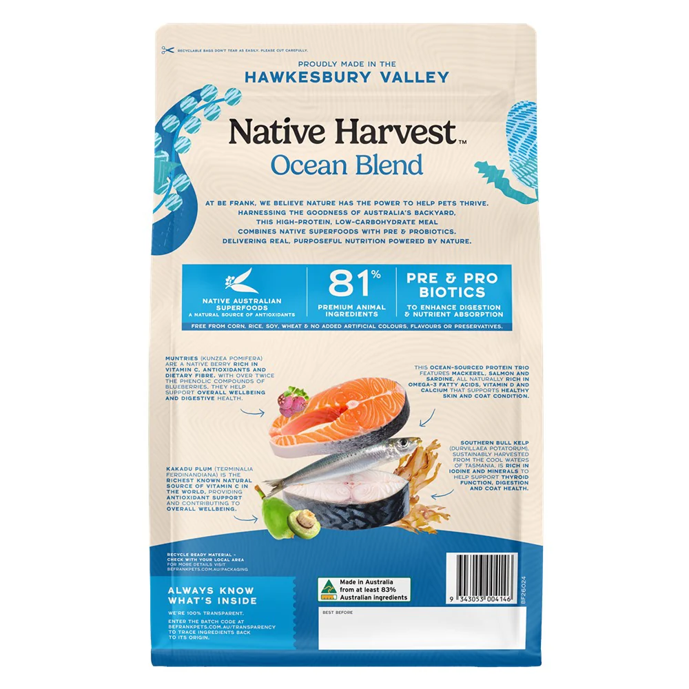 Be Frank Native Harvest Ocean Blend Dry Dog Food - Image 3