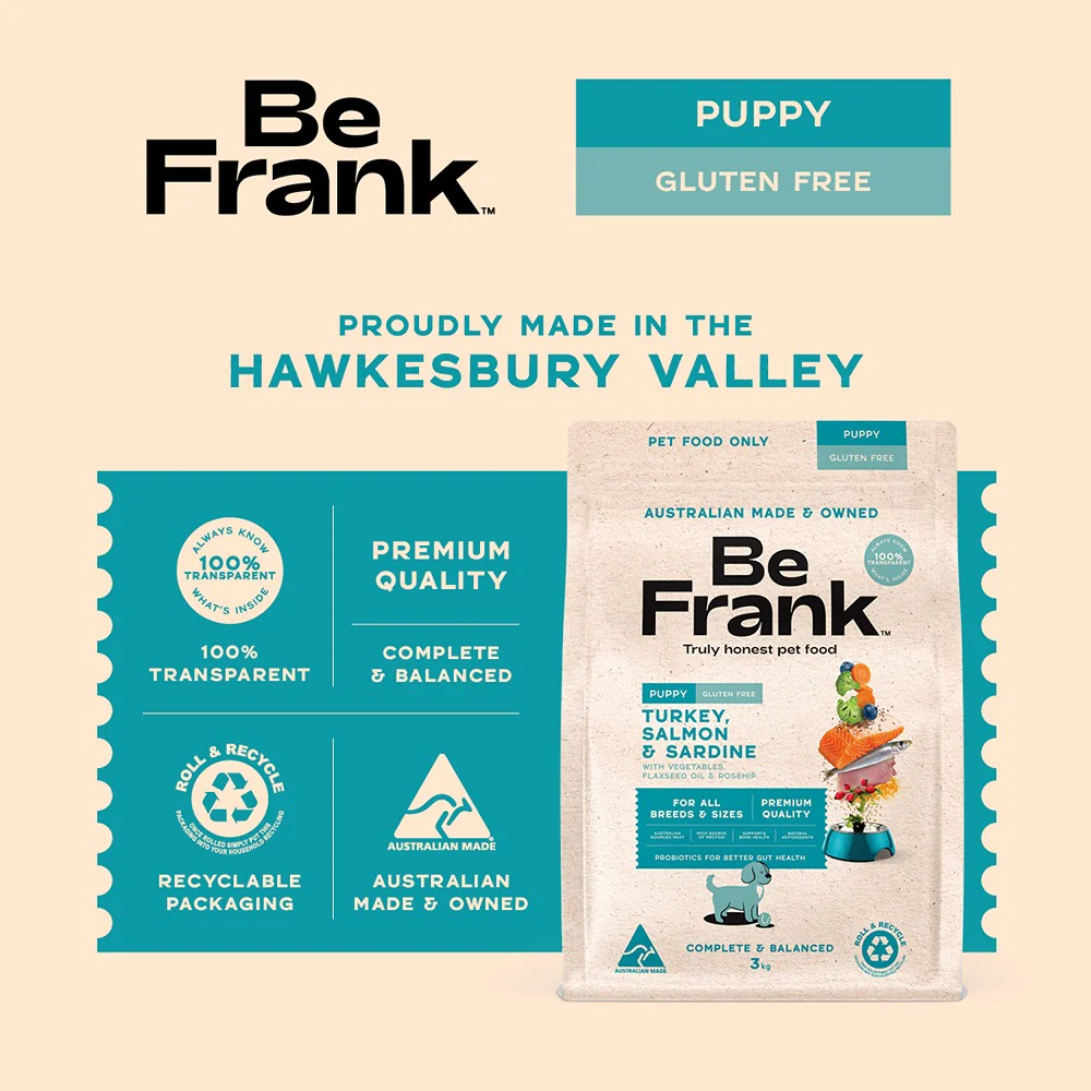 Be Frank Puppy Turkey, Salmon & Sardine Dry Dog Food - Image 3