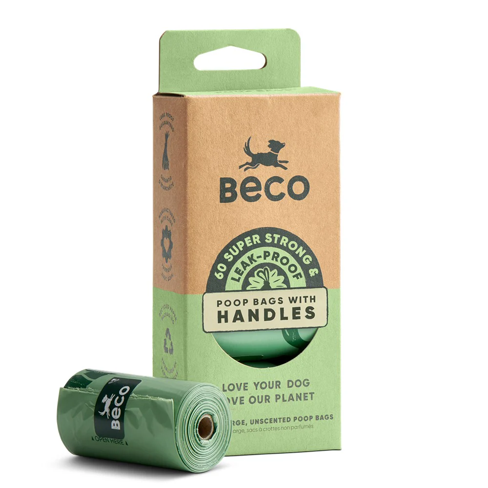 Beco Poop Bags Unscented with Handles - Image 4