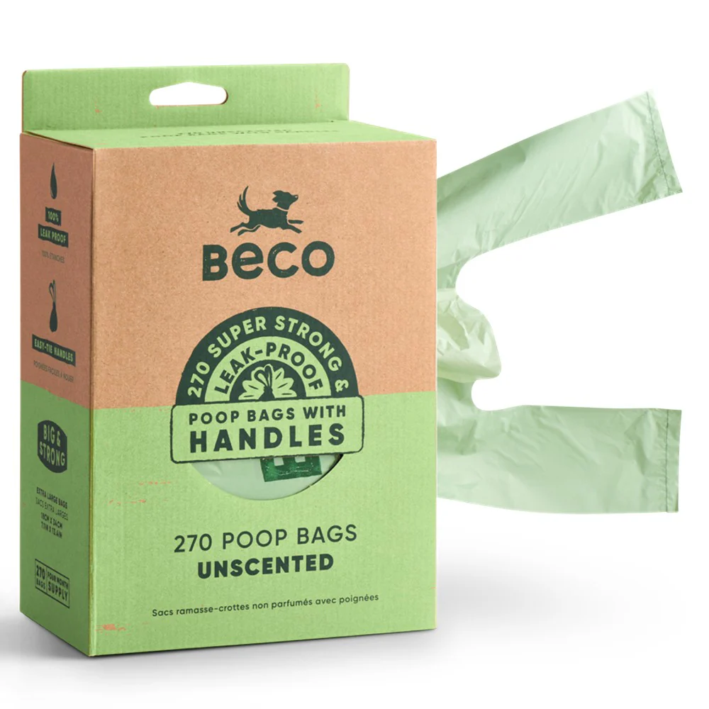 Beco Poop Bags Unscented with Handles - Image 5