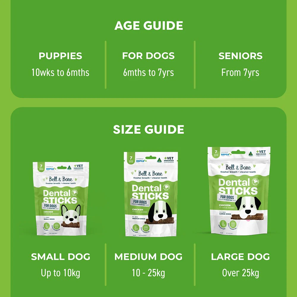 Bell & Bone Chicken, Mint & Seaweed Dental Stick Dog Treats - Image 18