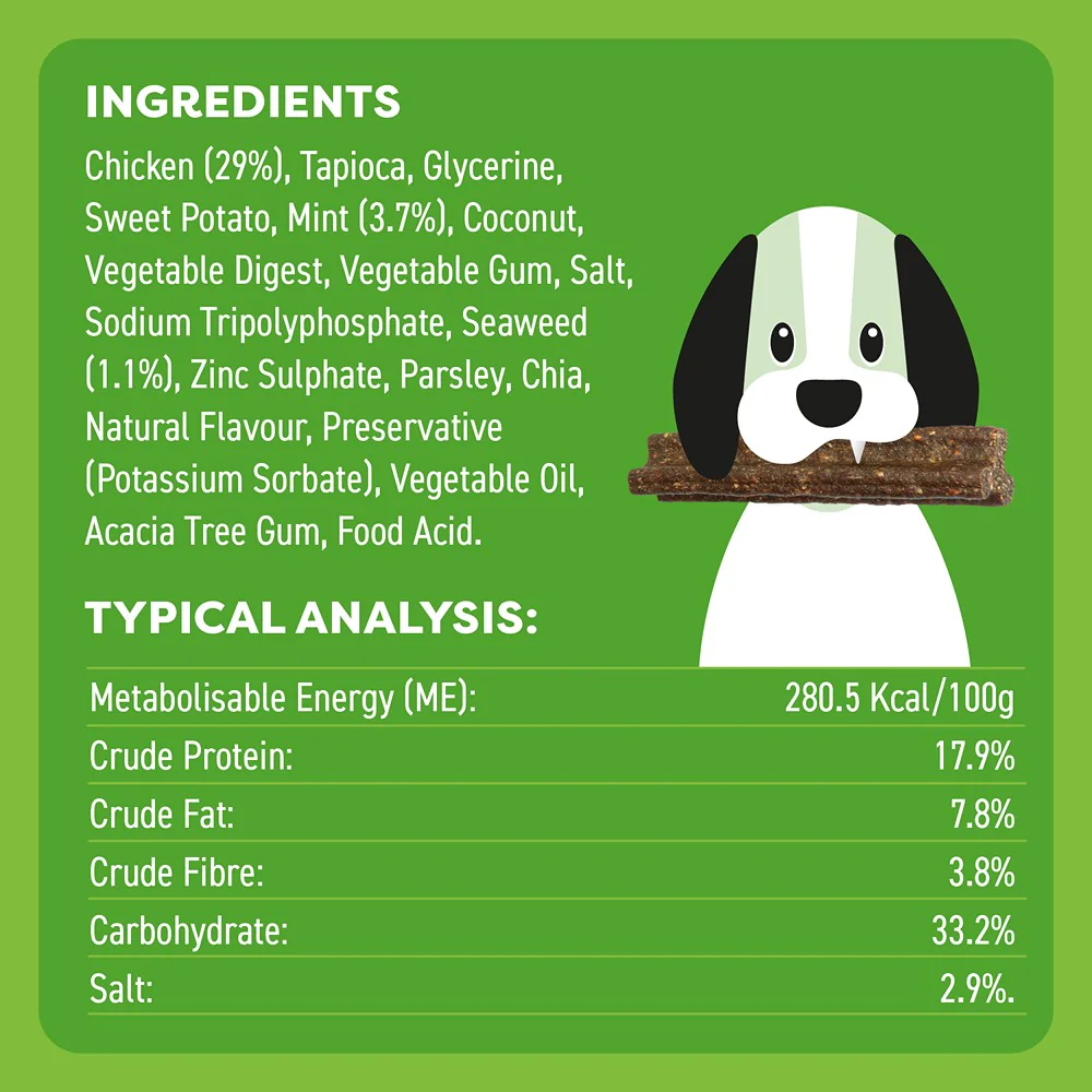 Bell & Bone Chicken, Mint & Seaweed Dental Stick Dog Treats - Image 19