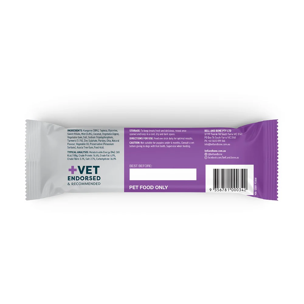 Bell & Bone Kangaroo Dental Stick 1pk - Image 3