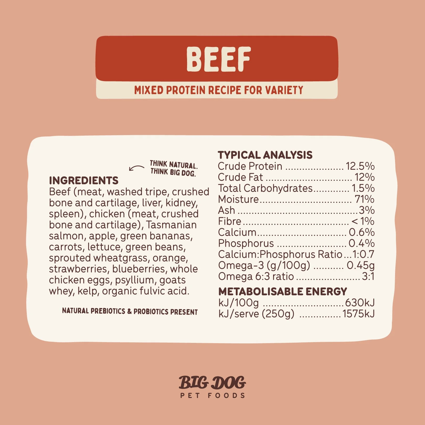Big Dog BARF Beef Raw Dog Food - Image 9