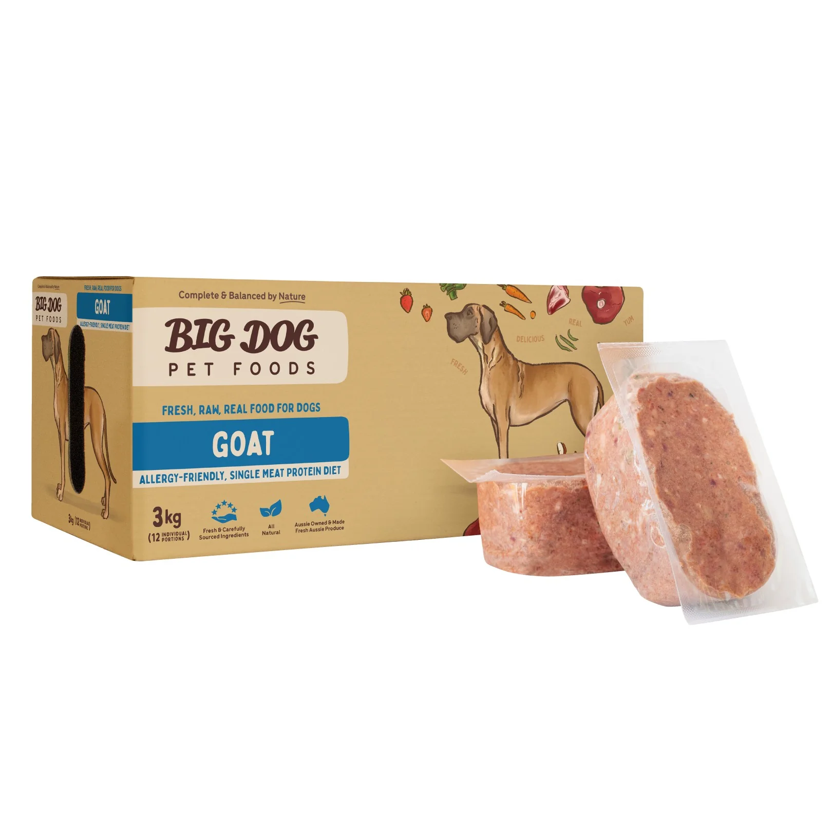 Big Dog BARF Goat Raw Dog Food - Image 3
