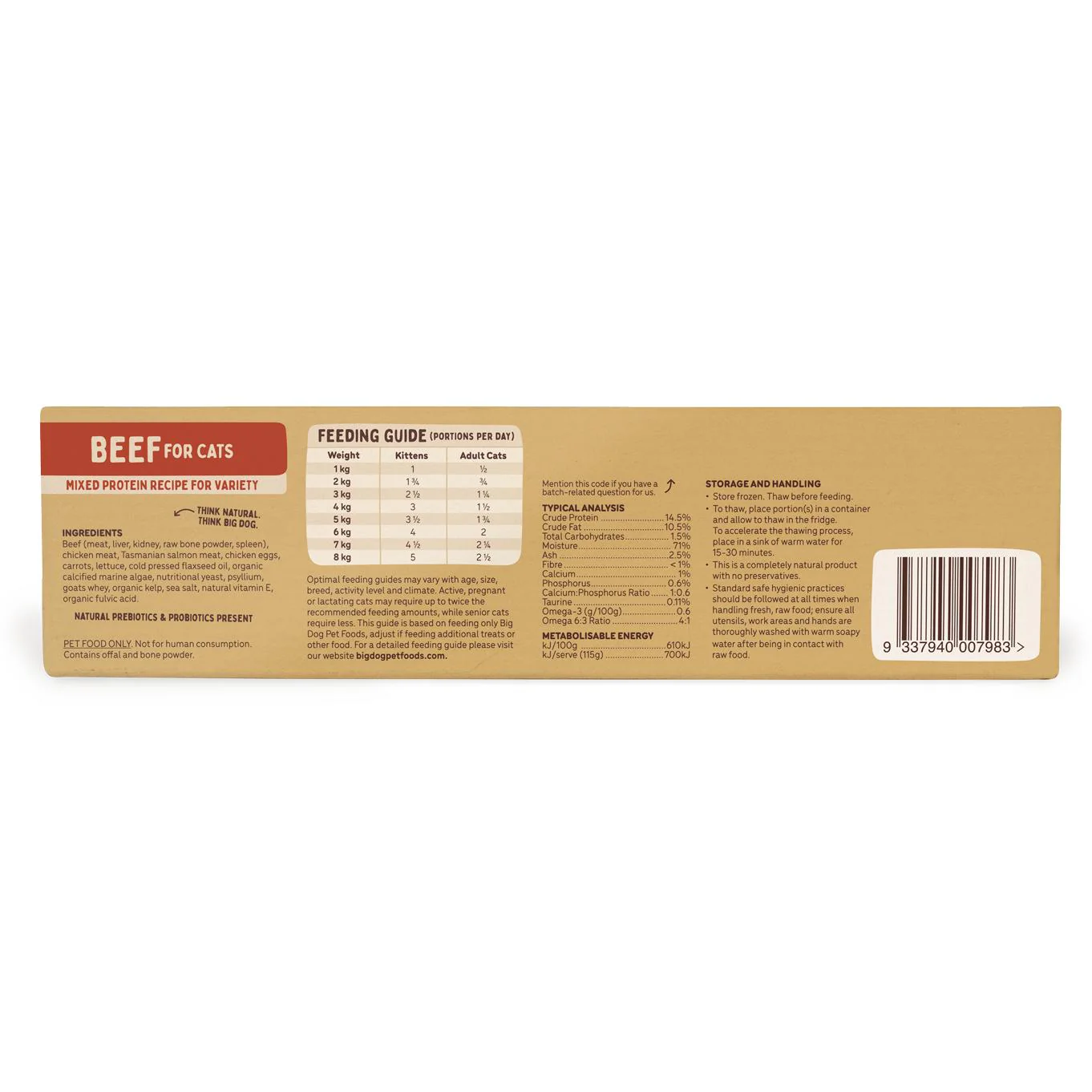 Big Dog BARF Beef Raw Cat Food - Image 4