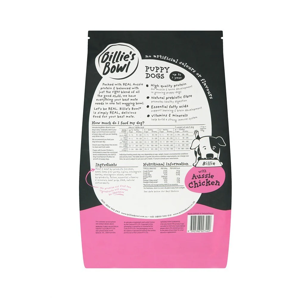 Billie's Bowl Puppy with Aussie Chicken Dry Dog Food - Image 4