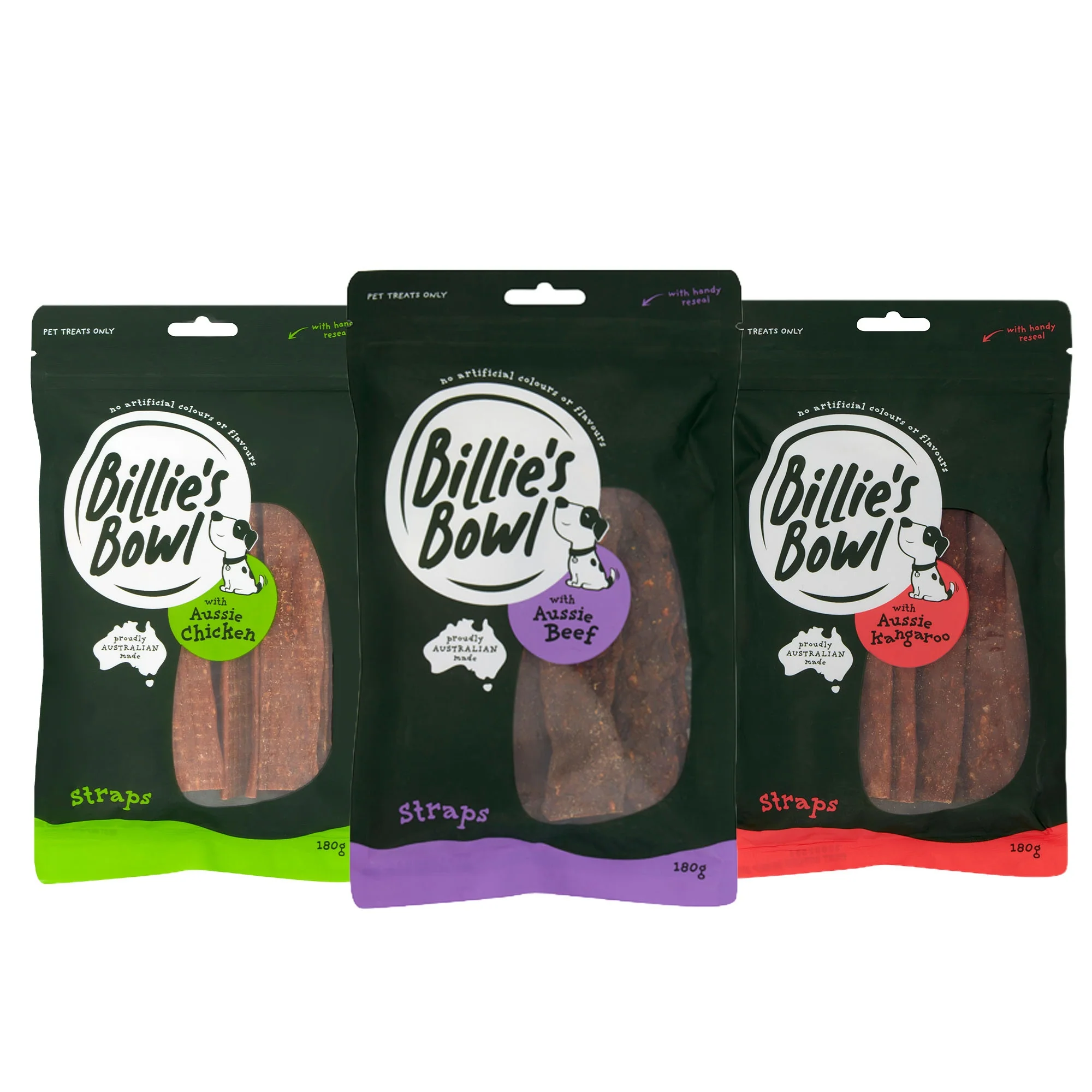 Billie's Bowl Straps with Aussie Beef Dog Treats - Image 3