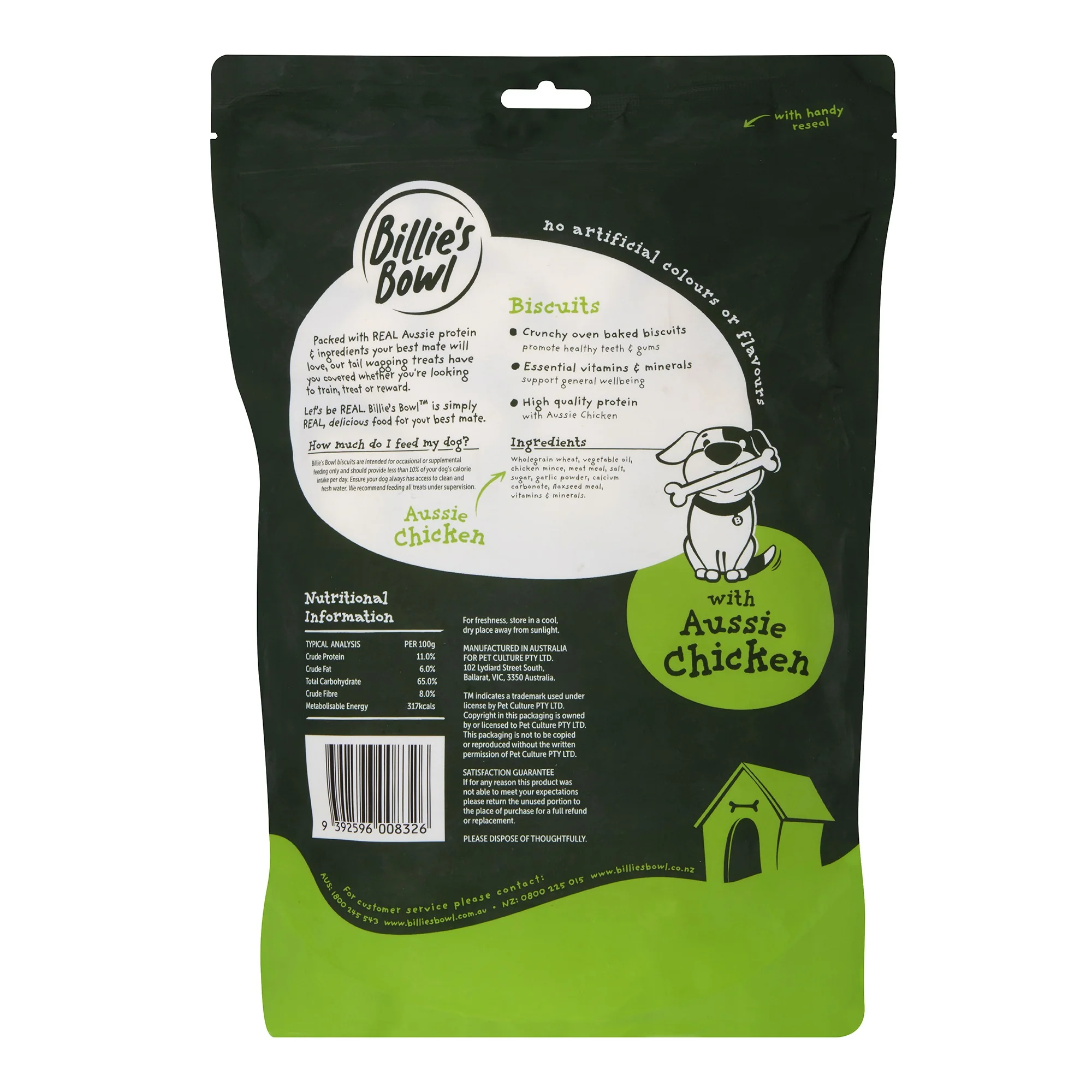Billie's Bowl Buscuits with Aussie Chicken Dog Treats - Image 2