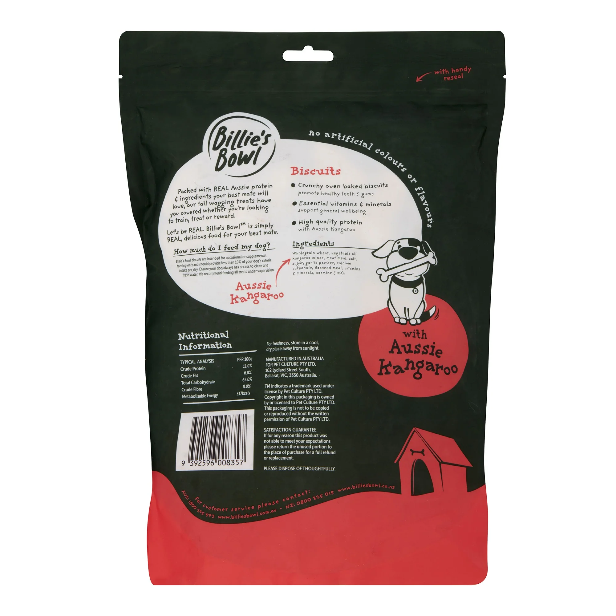 Billie's Bowl Biscuits with Aussie Kangaroo Dog Treats - Image 2