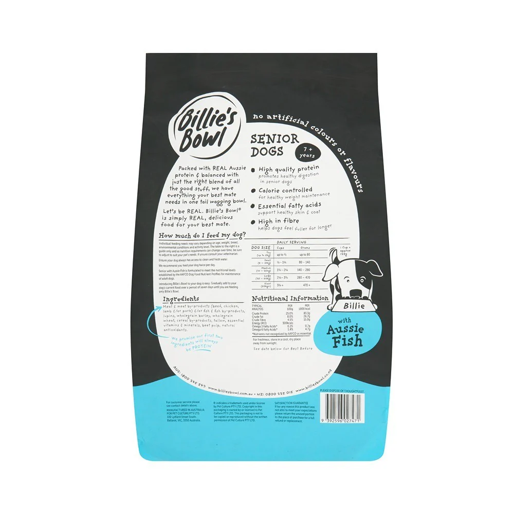 Billie's Bowl Senior with Aussie Fish Dry Dog Food - Image 9