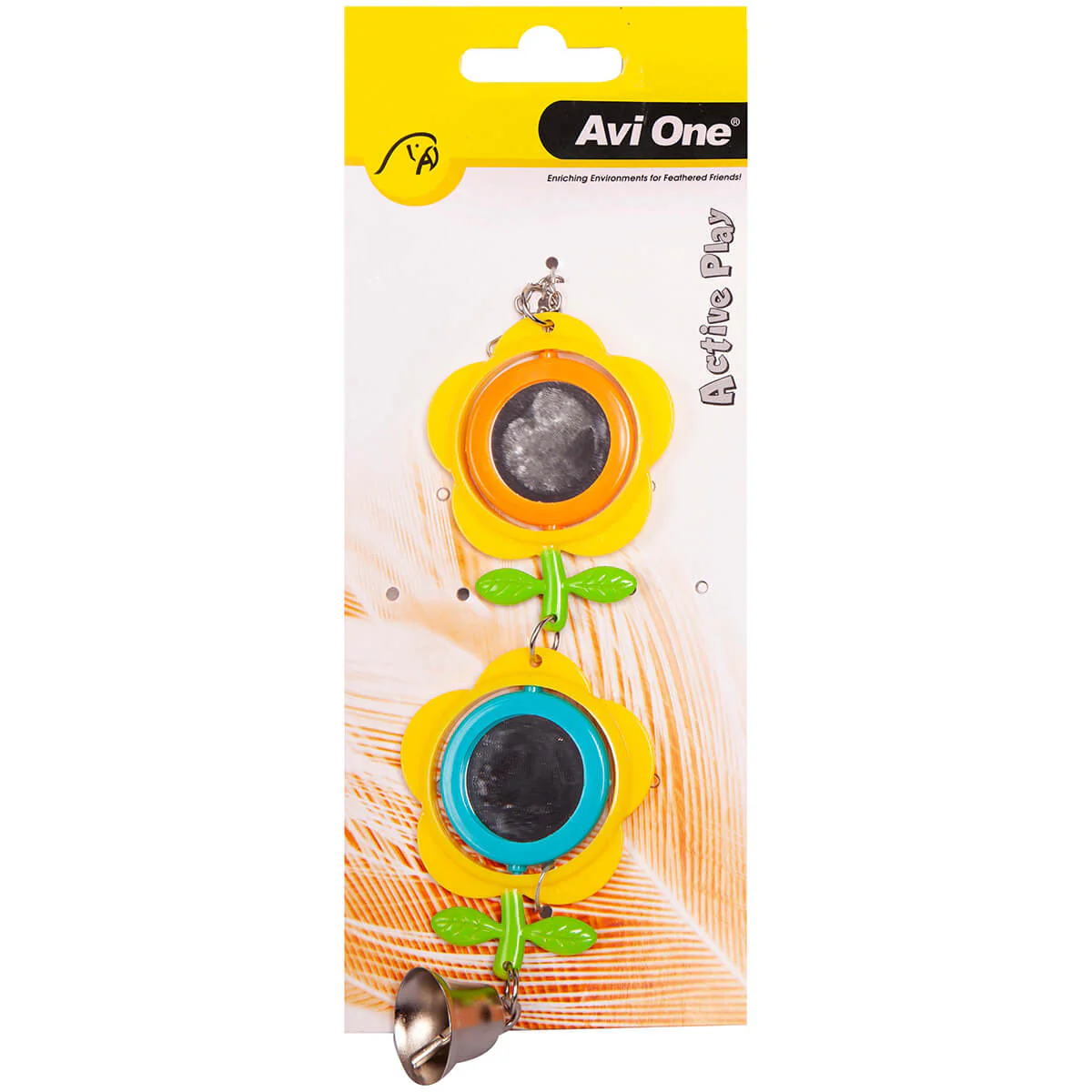 Bird Toy Double Buttercup Mirror - Image 2