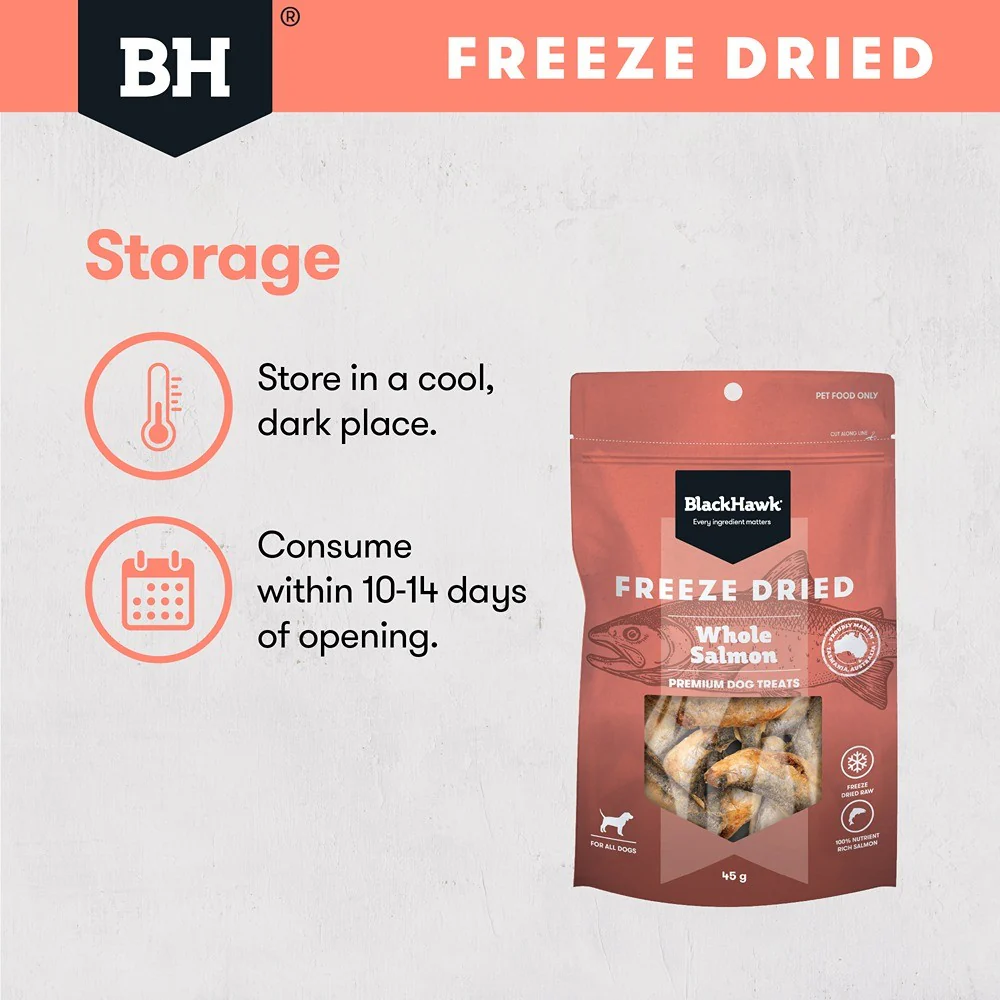 Black Hawk Freeze Dried Whole Salmon Dog Treats - Image 13