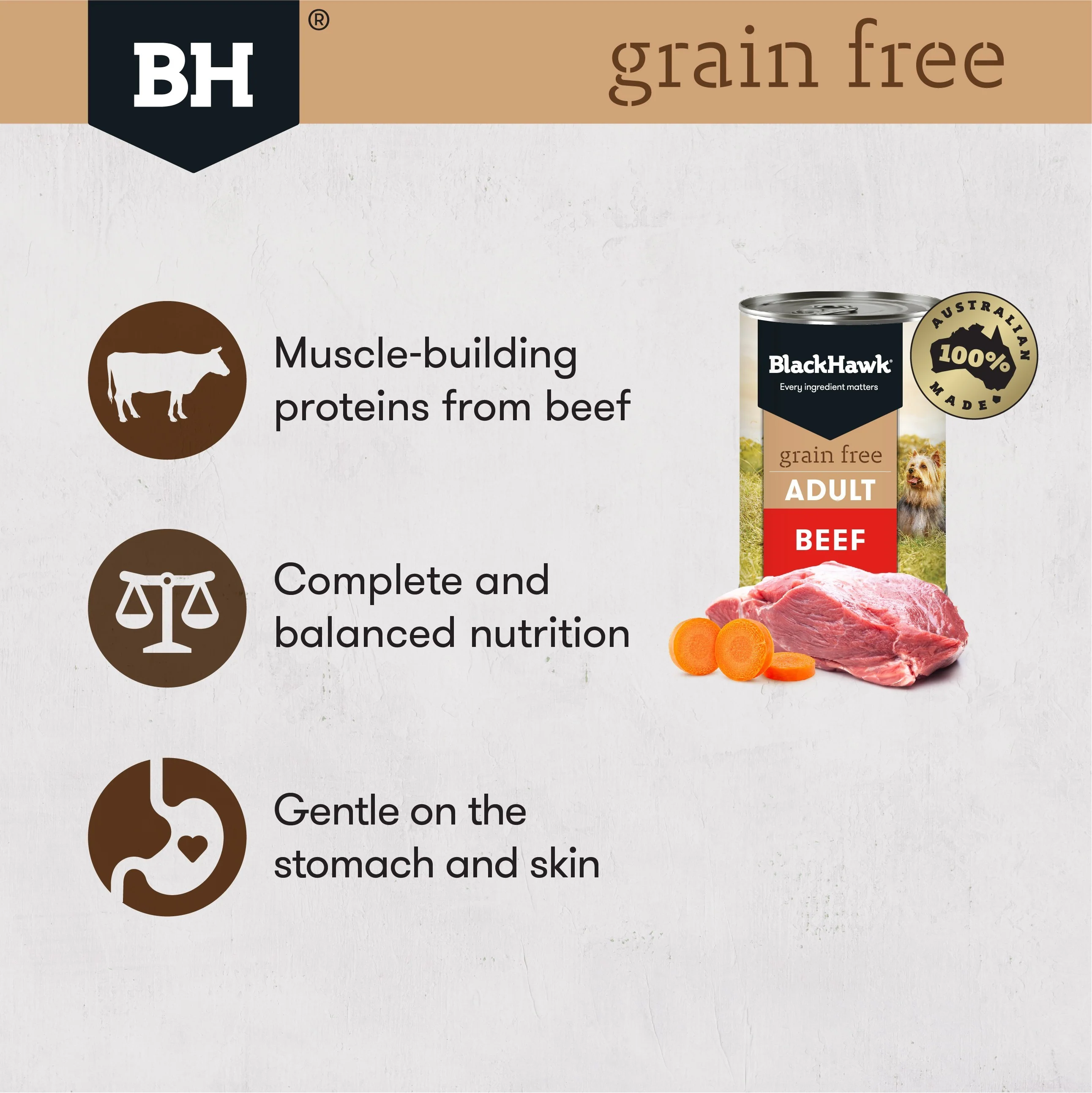 Black Hawk Grain Free Adult Beef Wet Dog Food - Image 12