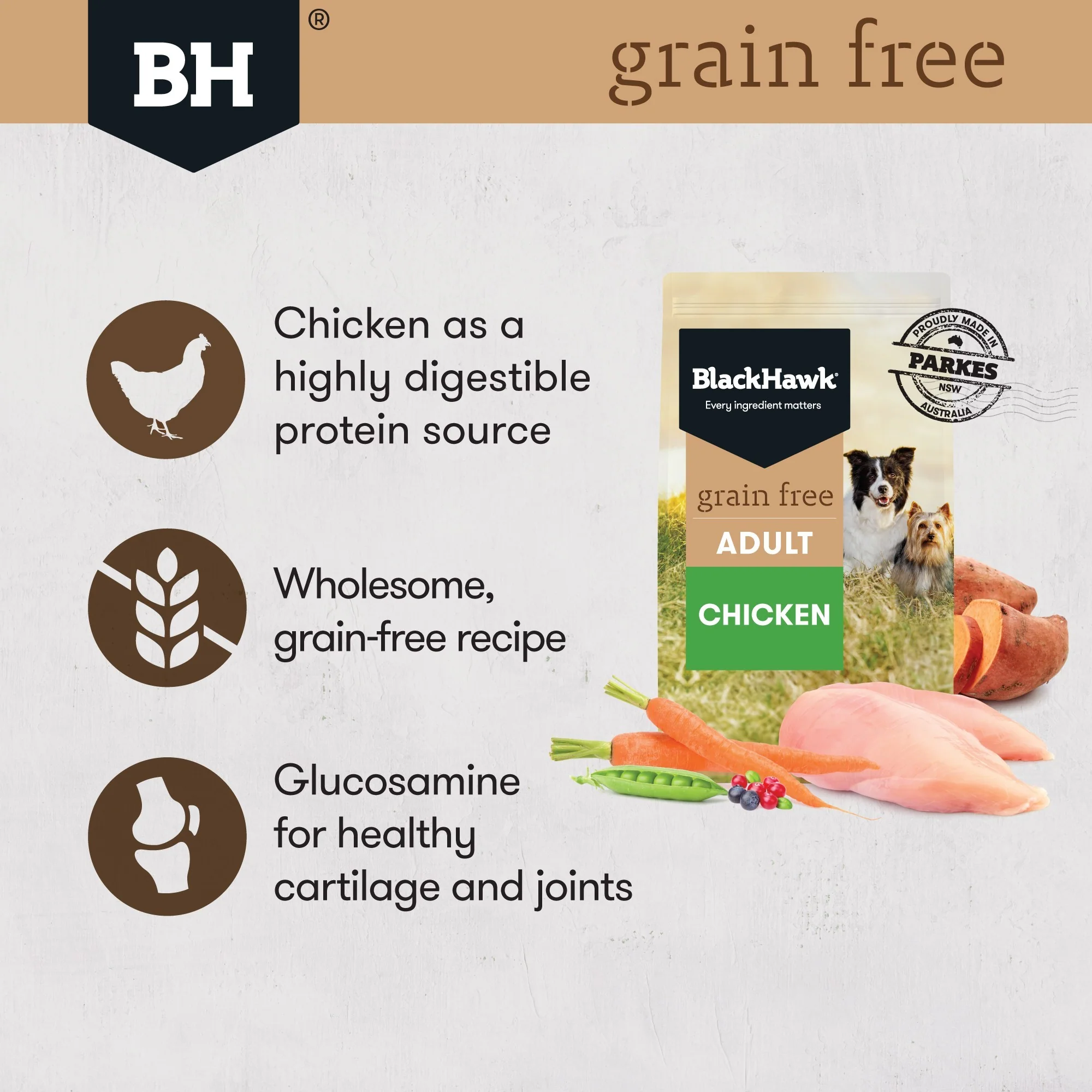 Black Hawk Grain Free Adult Chicken Dry Dog Food - Image 9