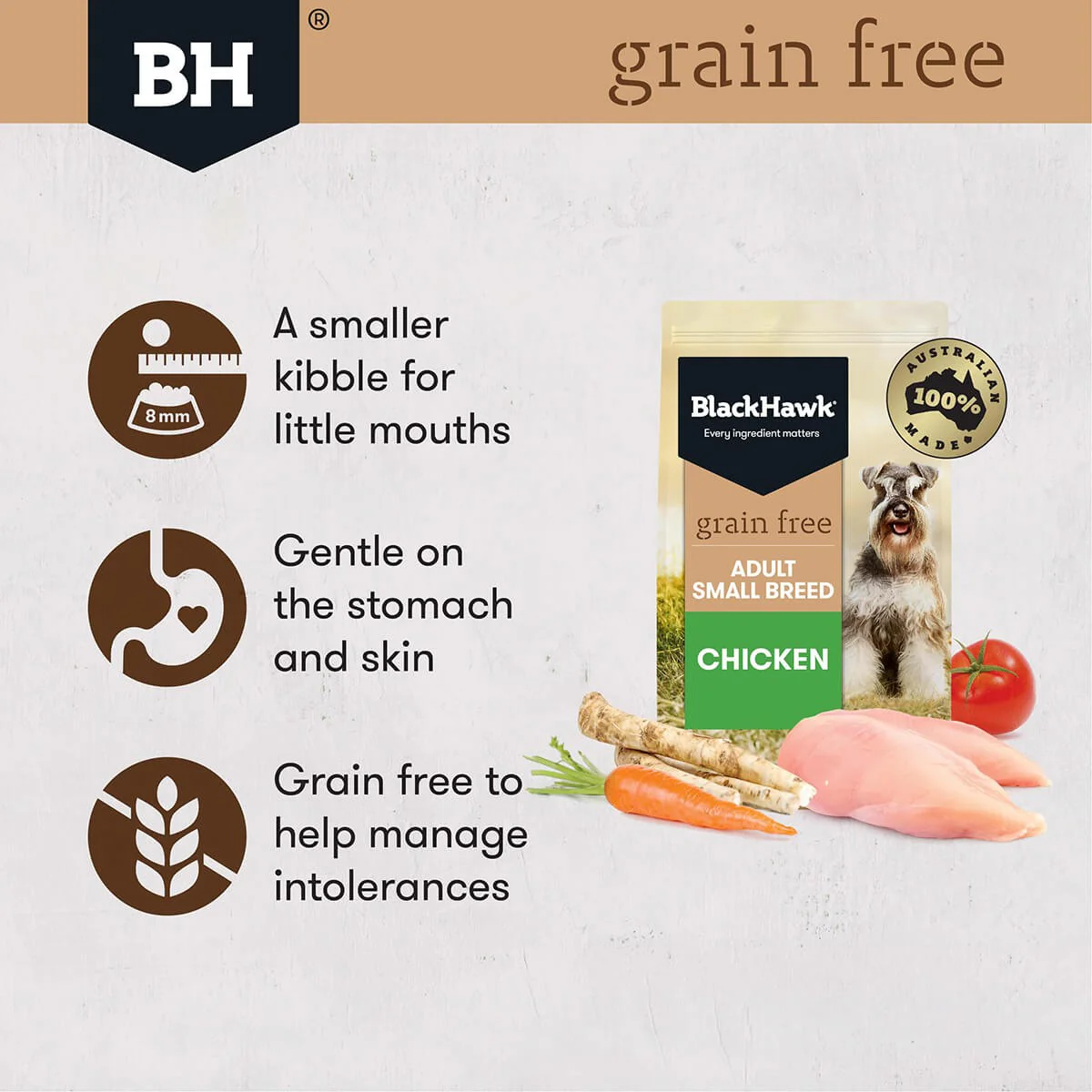 Black Hawk Small Breed Grain Free Chicken Adult Dry Dog Food - Image 5