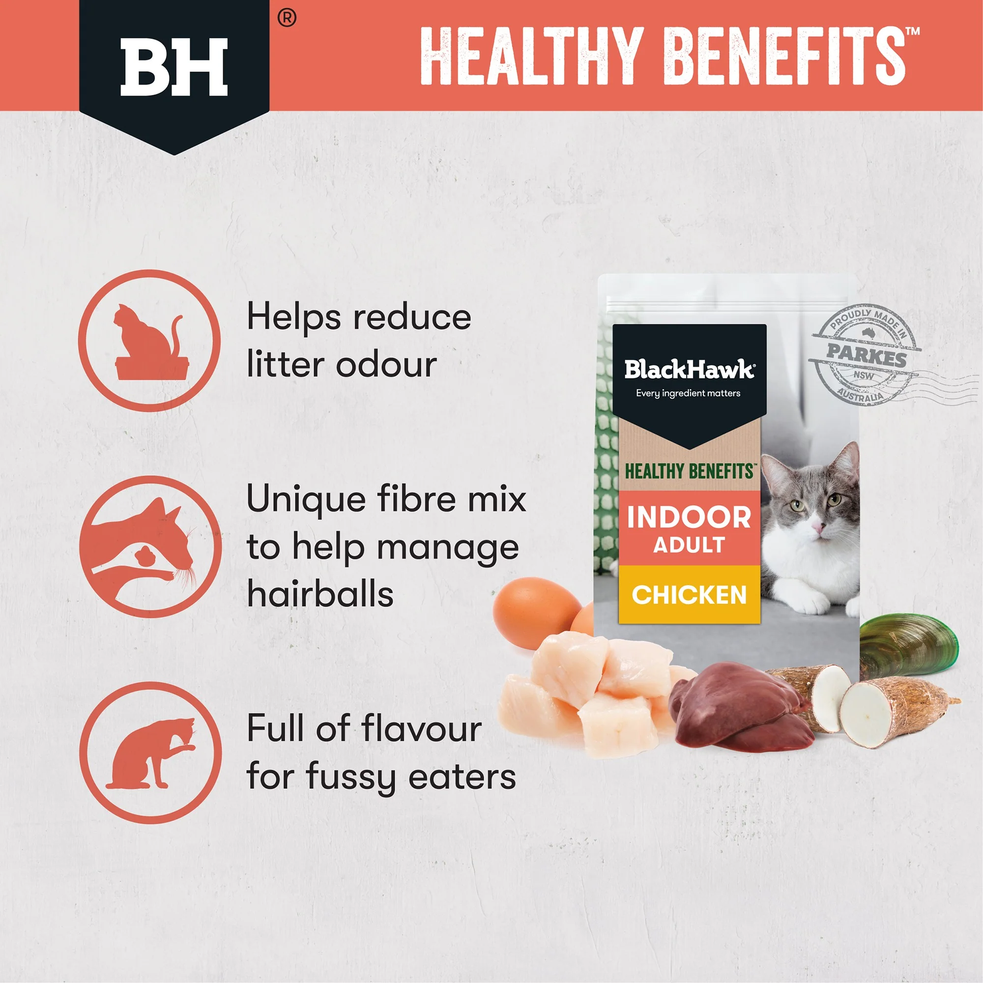 Black Hawk Healthy Benefits Indoor Chicken Dry Cat Food - Image 20