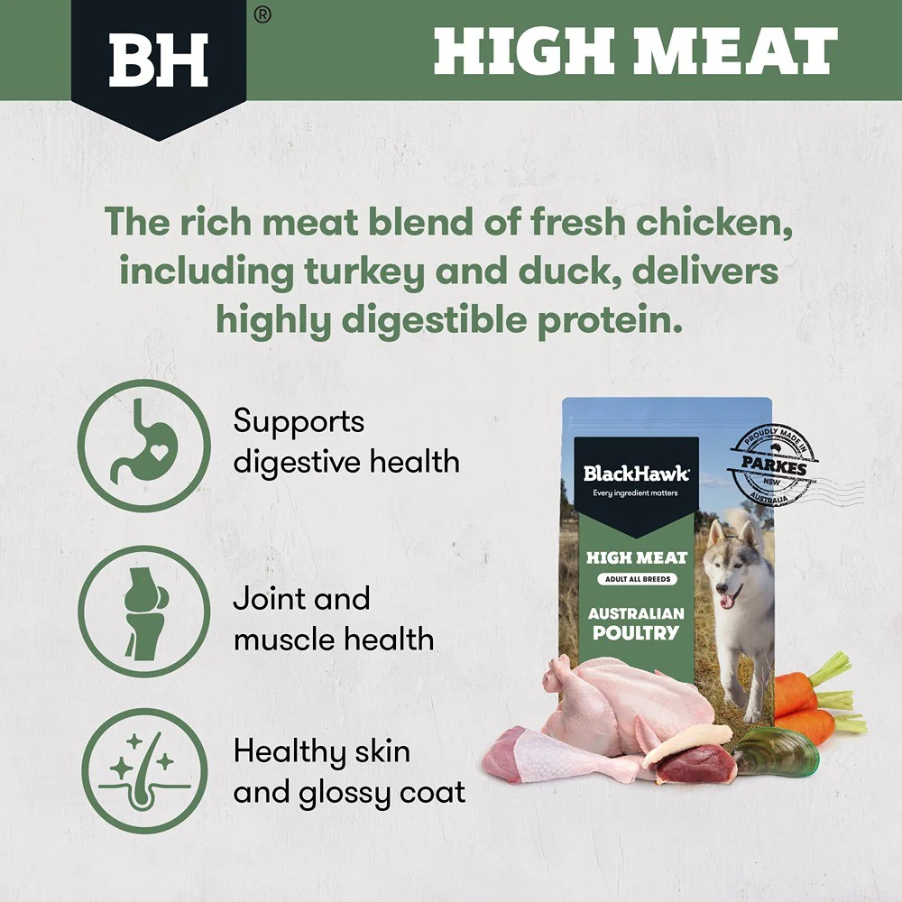 Black Hawk High Meat Australian Poultry Dry Dog Food - Image 7