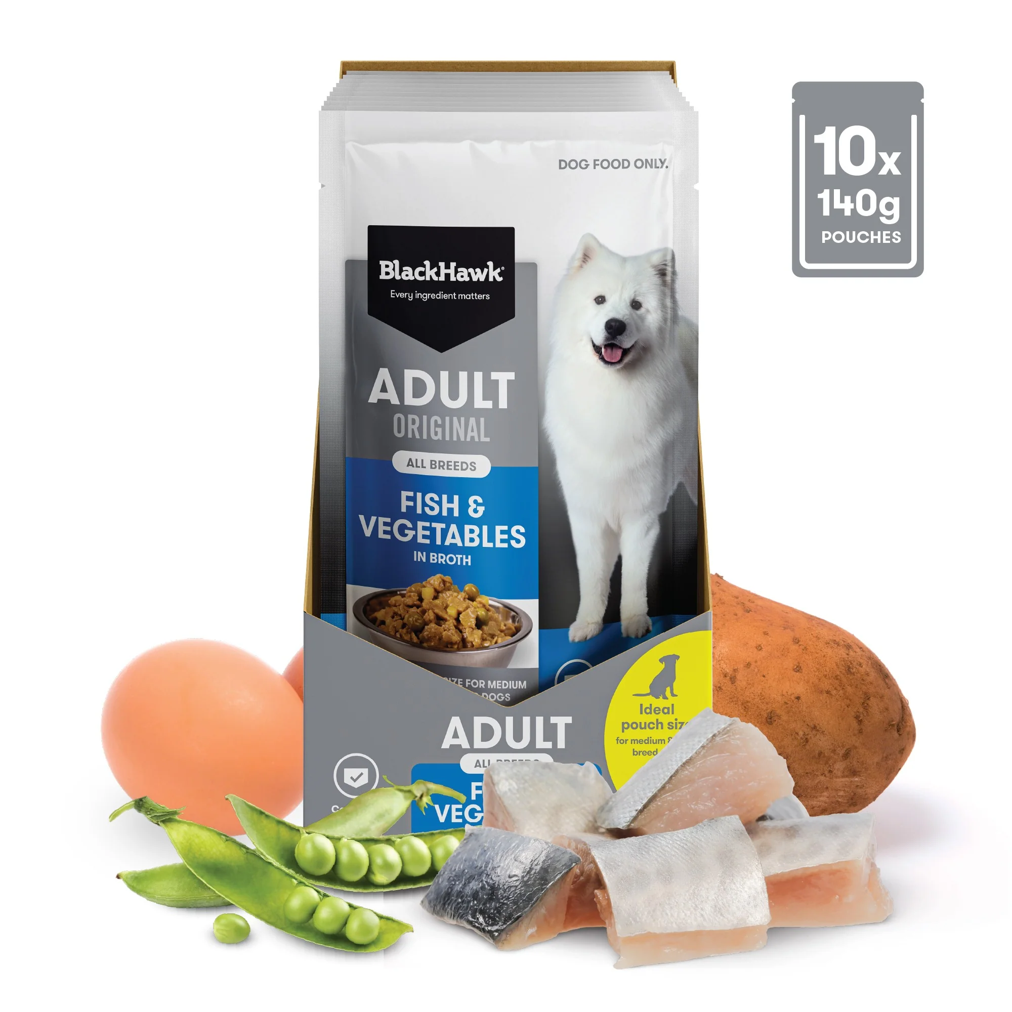 Black Hawk Medium to Large Breed Adult Fish & Vegetables Wet Dog Food - Image 4