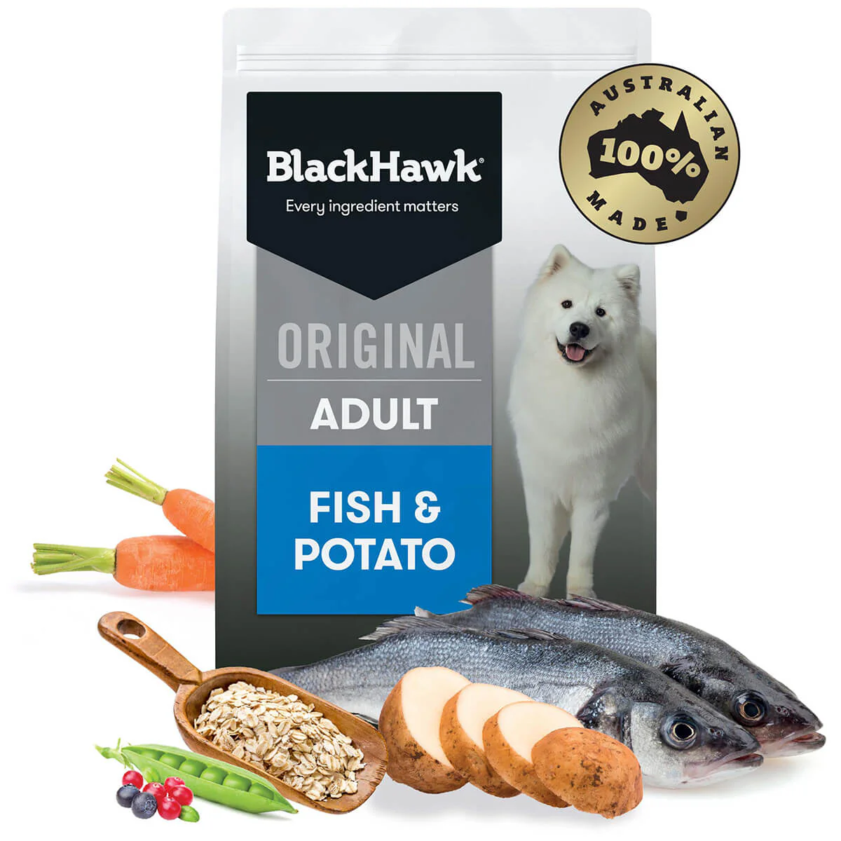 Black Hawk Original Fish & Potato Adult Dry Dog Food