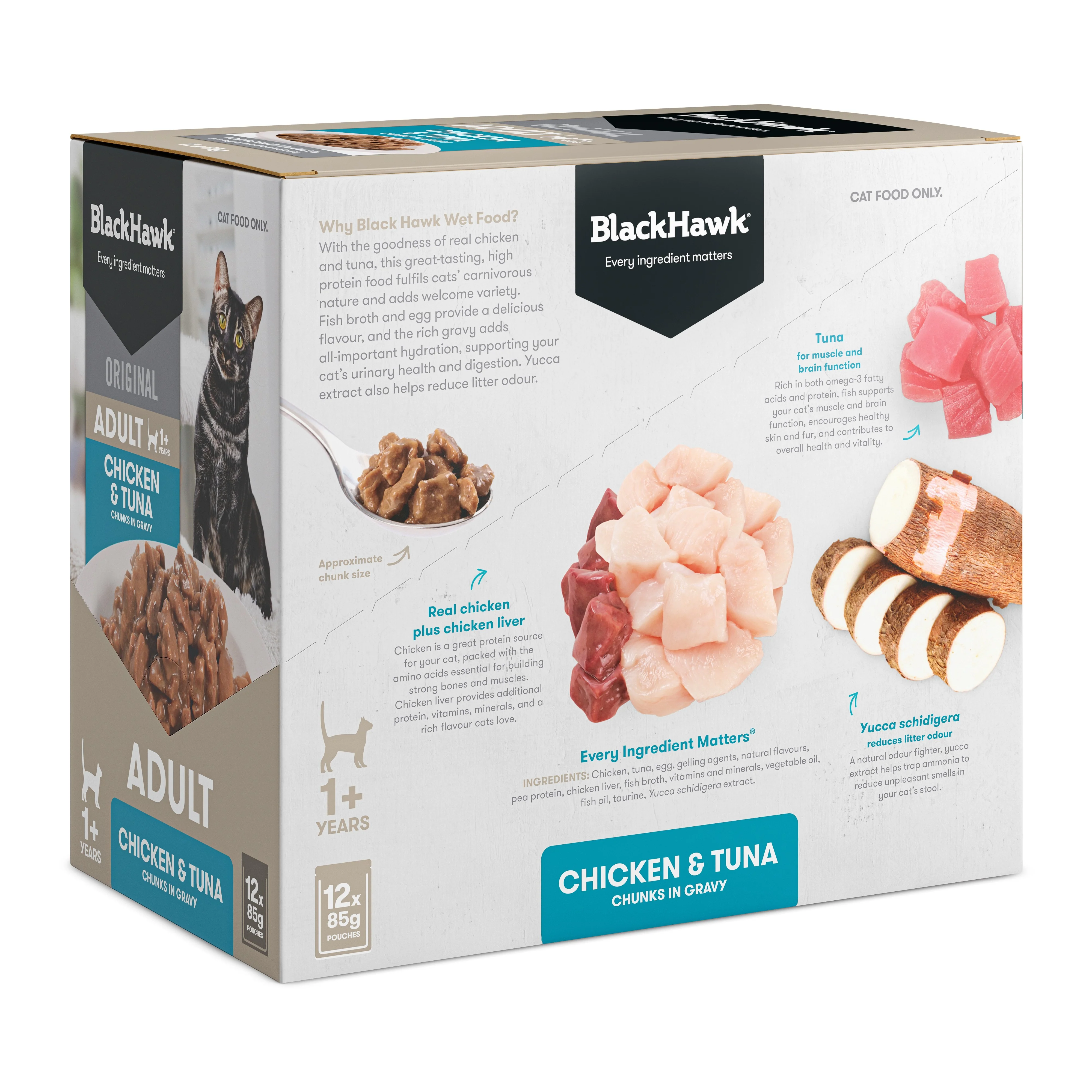 Black Hawk Original Chicken Tuna in Gravy Wet Cat Food - Image 11