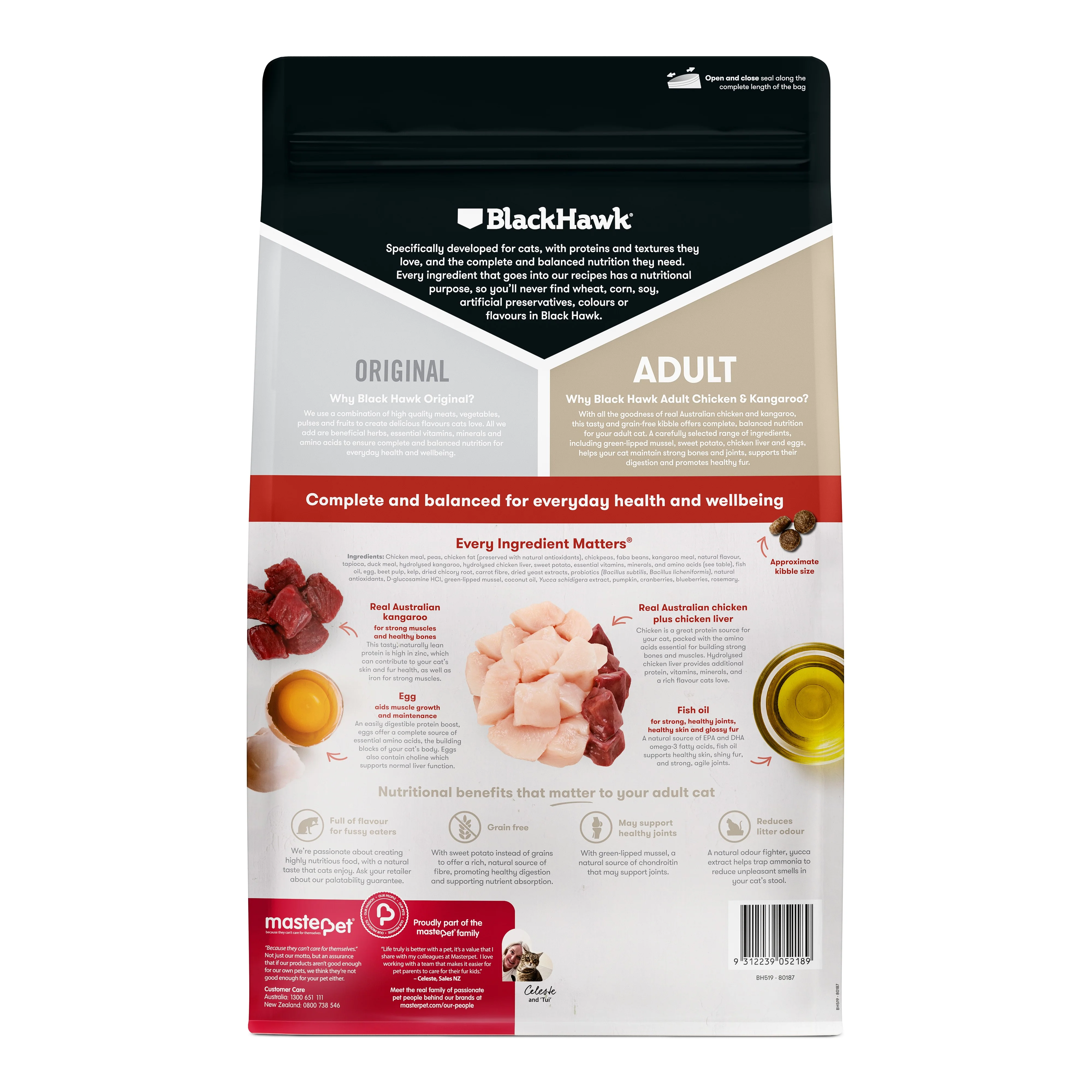 Black Hawk Original Chicken & Kangaroo Adult Dry Cat Food - Image 19