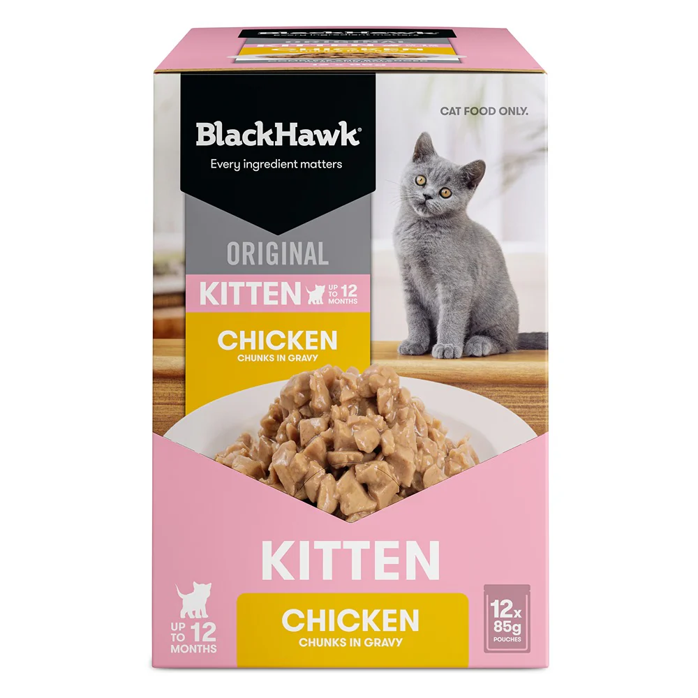 Black Hawk Original Chicken in Gravy Wet Kitten Food - Image 3
