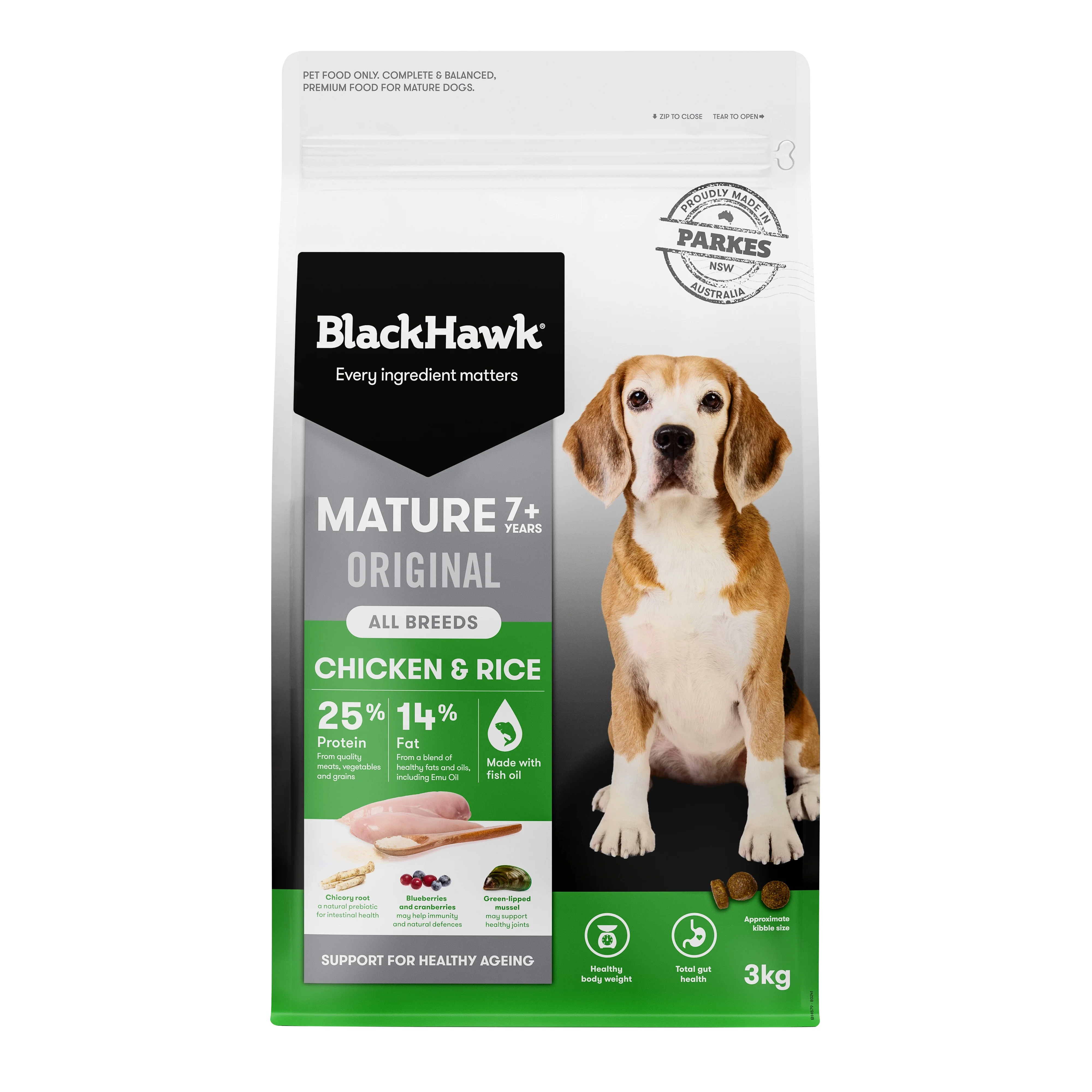 Black Hawk Original Mature Chicken & Rice Dry Dog Food - Image 2