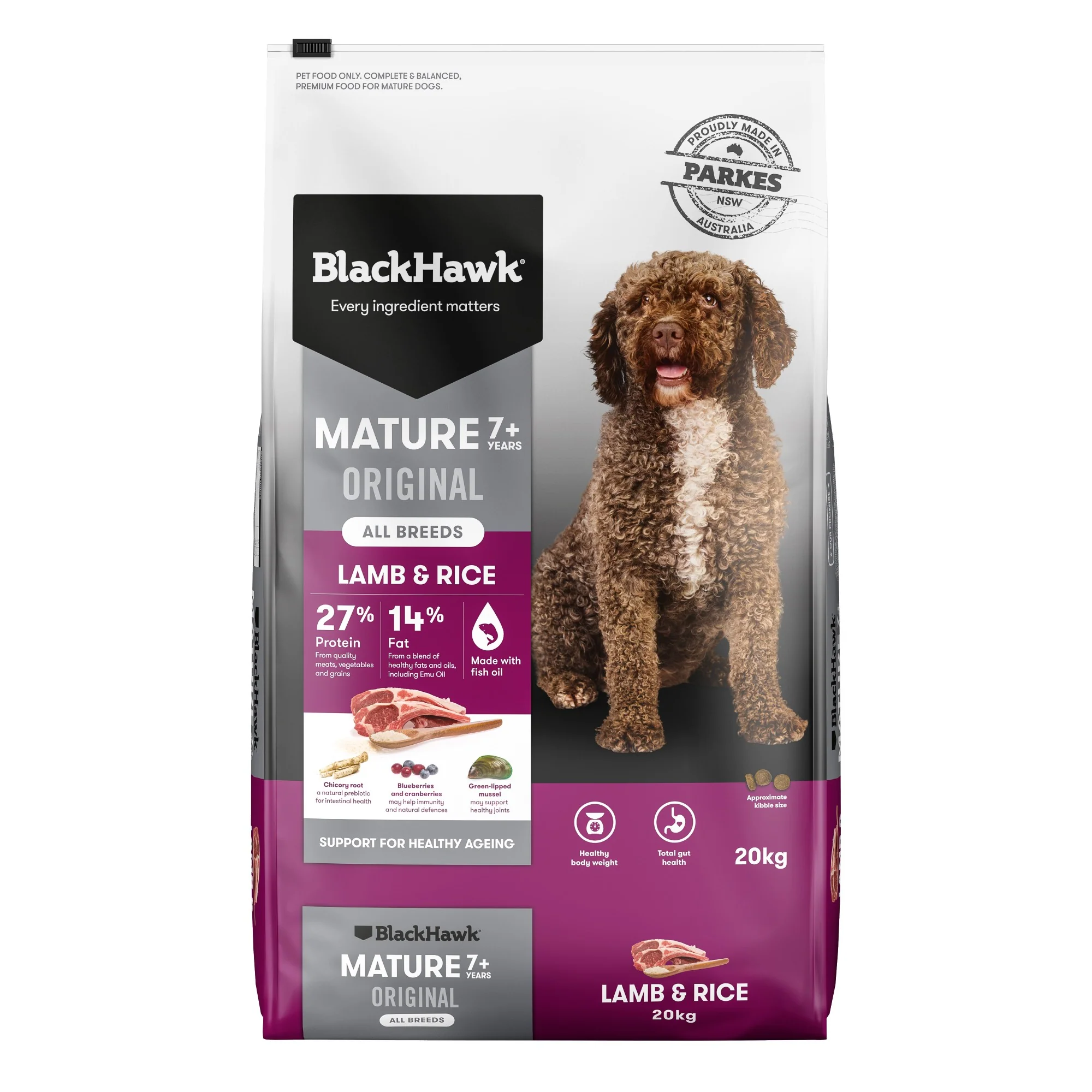 Black Hawk Original Mature Lamb & Rice Dry Dog Food - Image 2