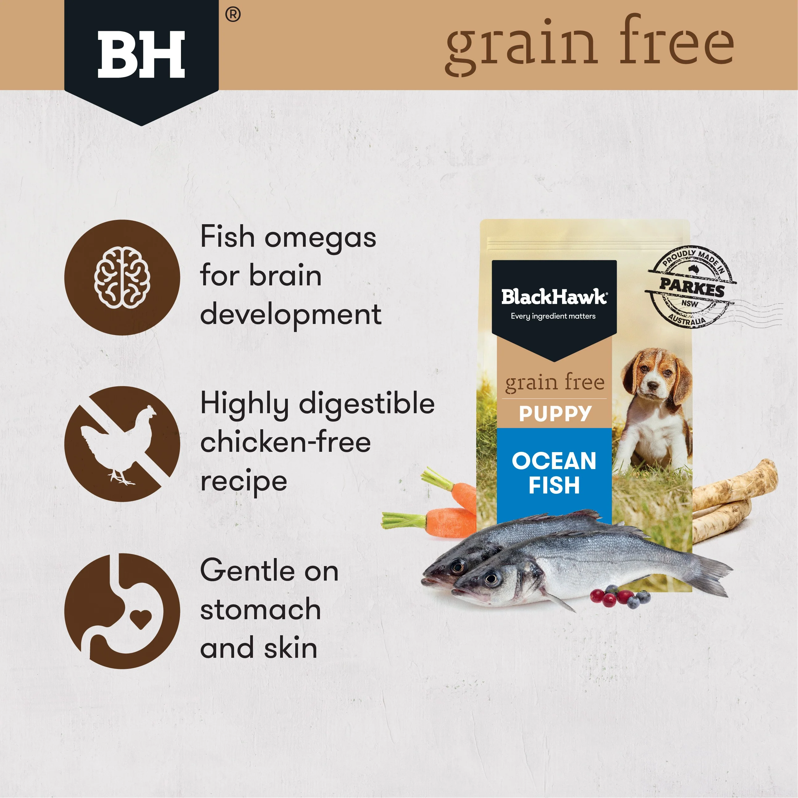 Black Hawk Grain Free Wild Caught Ocean Fish Puppy Dry Dog Food - Image 12