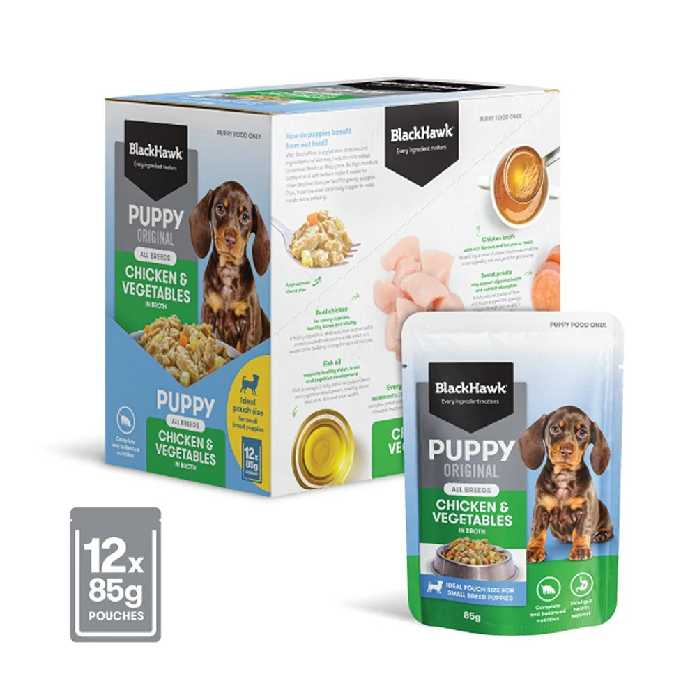 Black Hawk Puppy Chicken & Vegetables Small Breed Wet Dog Food - Image 10