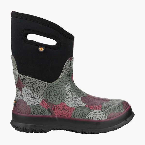 BOGS Classic Rosey Mid Rose Pattern