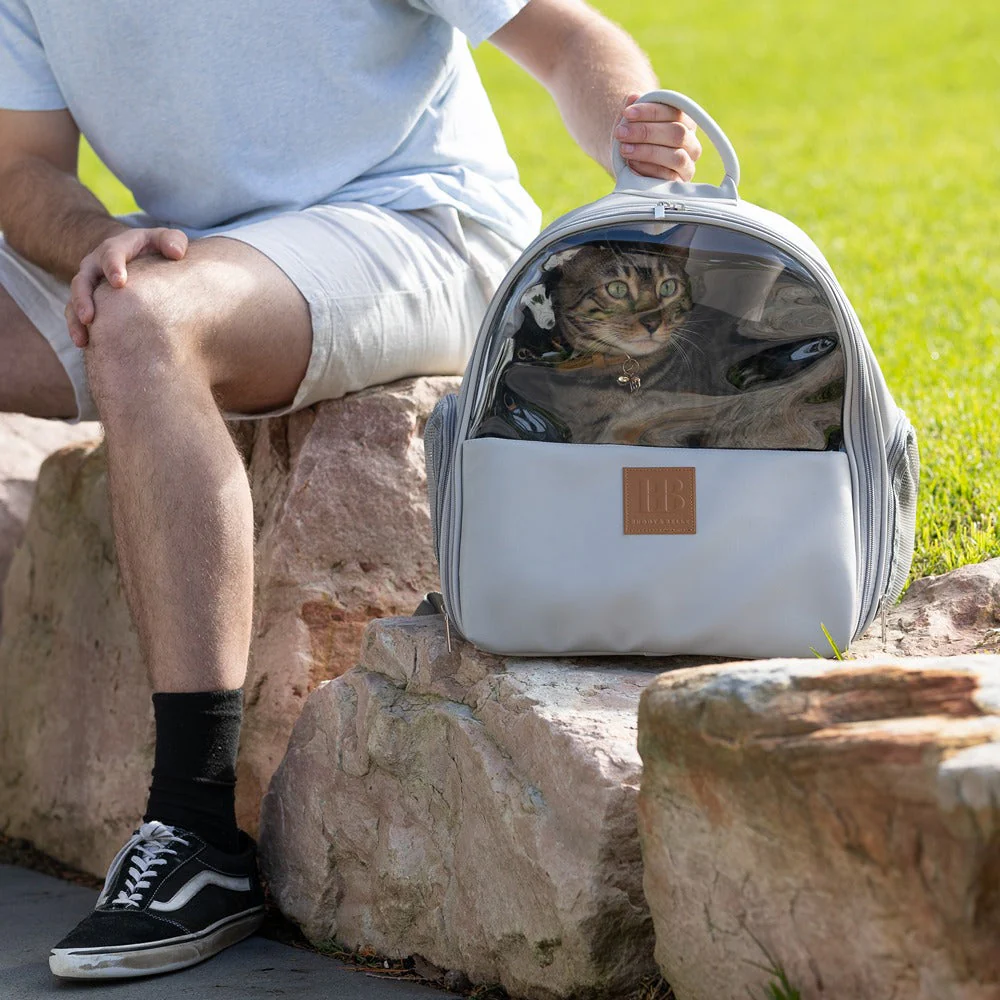 Buddy & Belle Cat Backpack Grey - Image 6