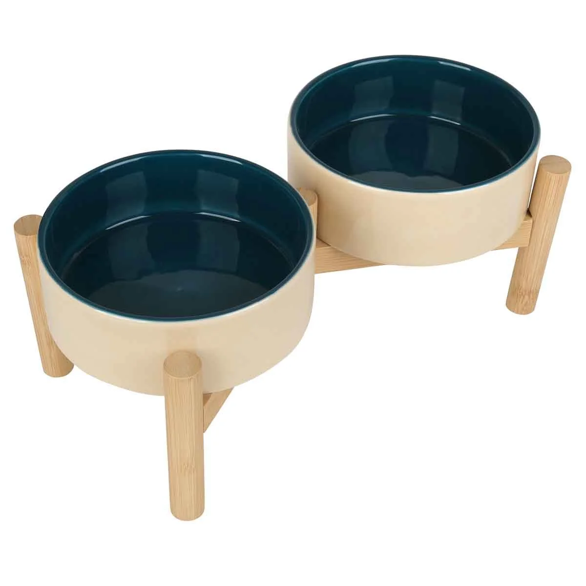 Buddy & Belle Ceramic Bowls with Bamboo Stand - Image 5