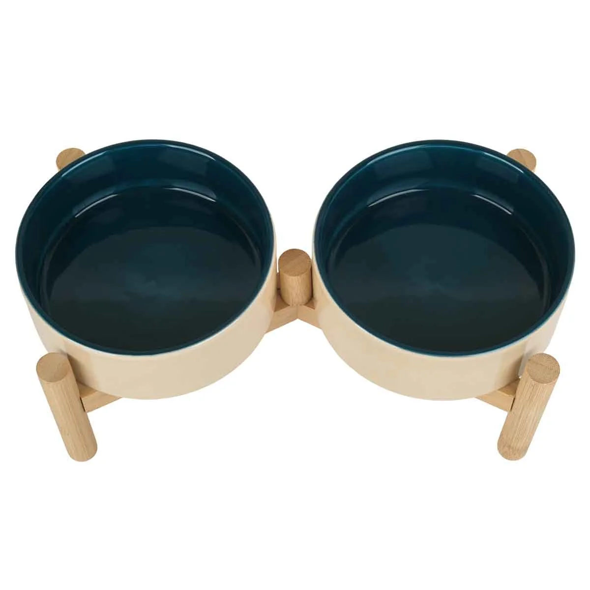Buddy & Belle Ceramic Bowls with Bamboo Stand - Image 6
