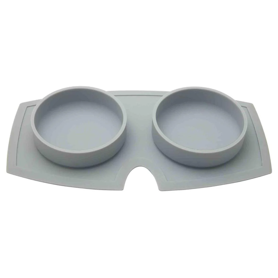 Buddy & Belle Double Silicone Dog Bowls Grey - Image 5