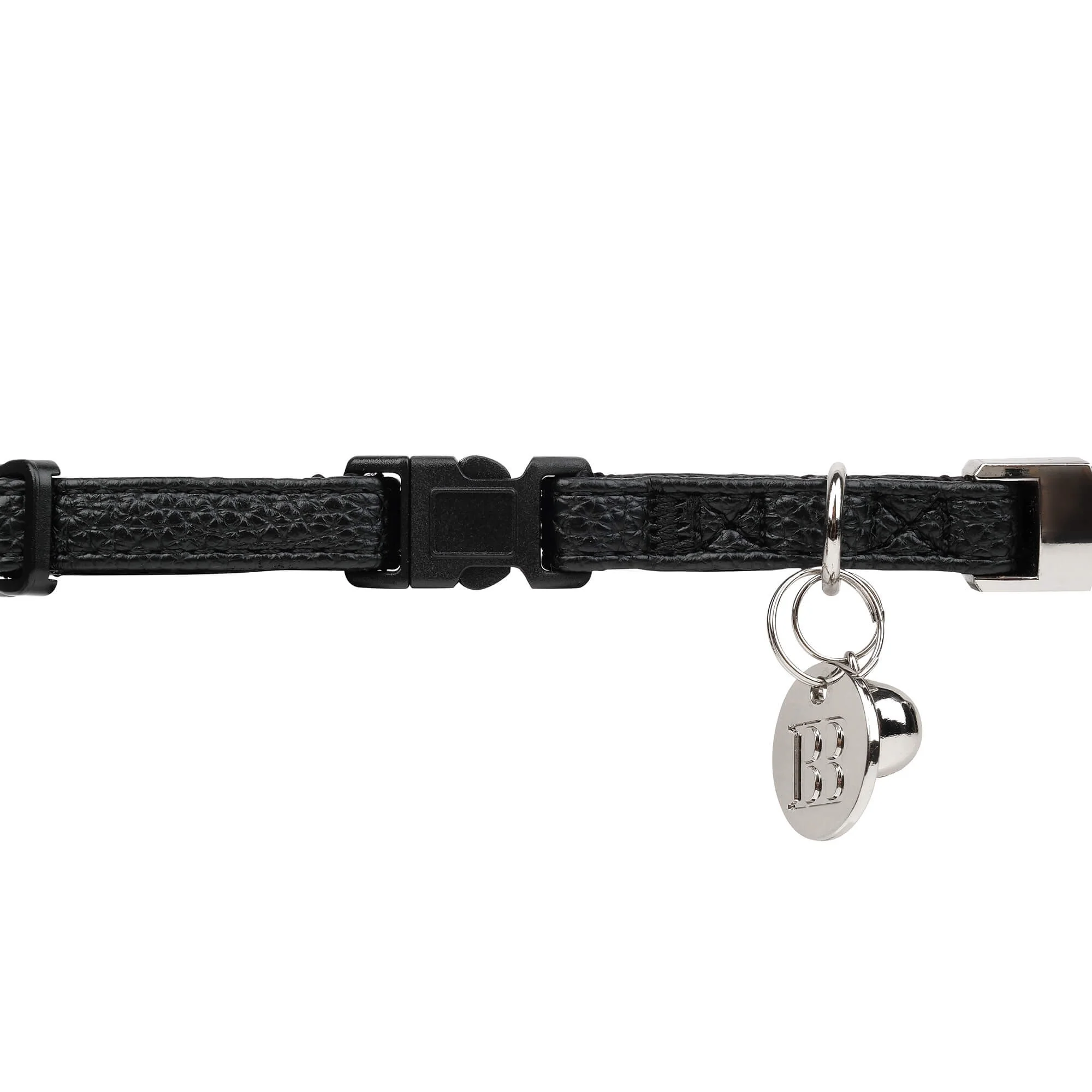 Buddy & Belle Faux Leather Cat Collar Black - Image 5