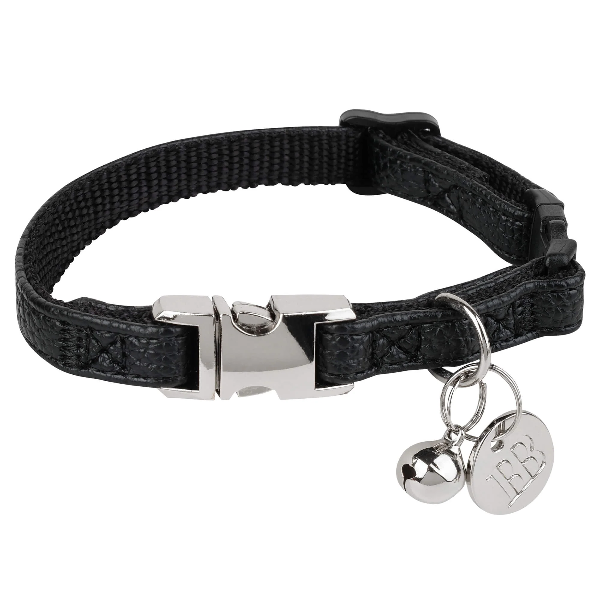 Buddy & Belle Faux Leather Cat Collar Black - Image 6
