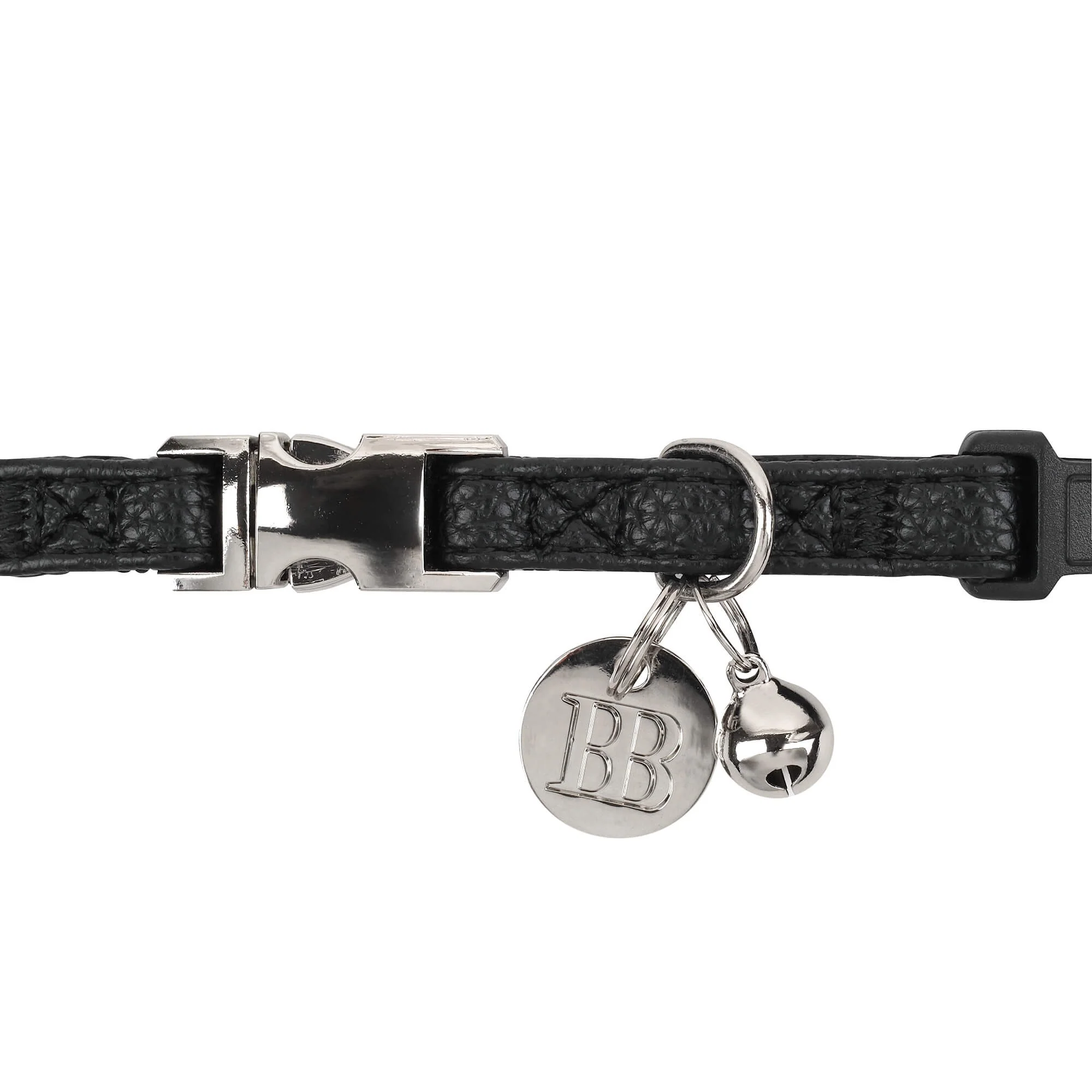 Buddy & Belle Faux Leather Cat Collar Black - Image 8