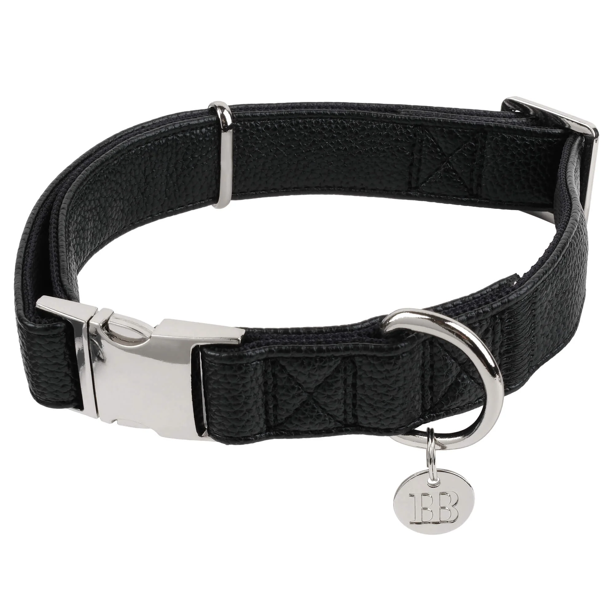 Buddy & Belle Faux Leather Dog Collar Black - Image 11