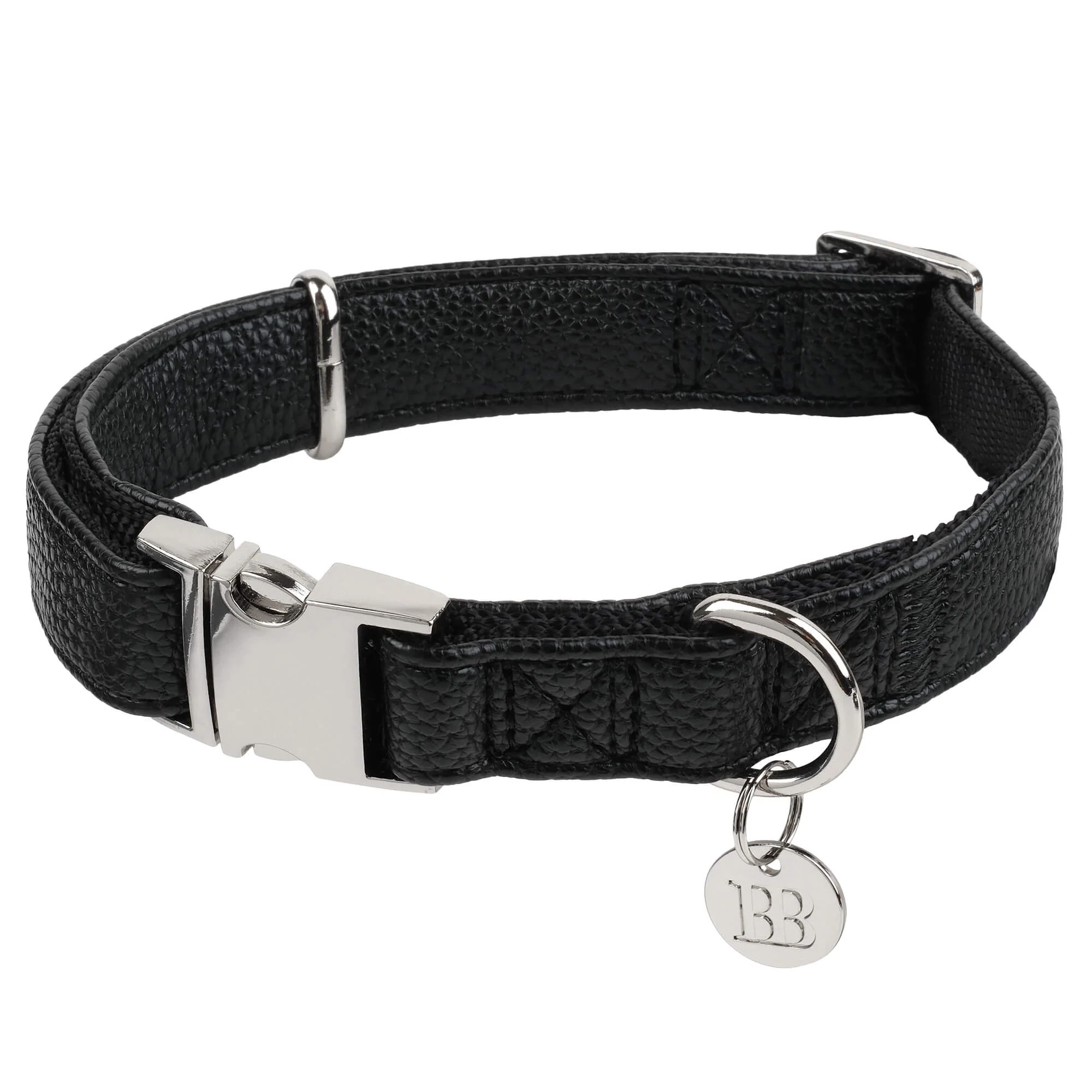 Buddy & Belle Faux Leather Dog Collar Black - Image 12
