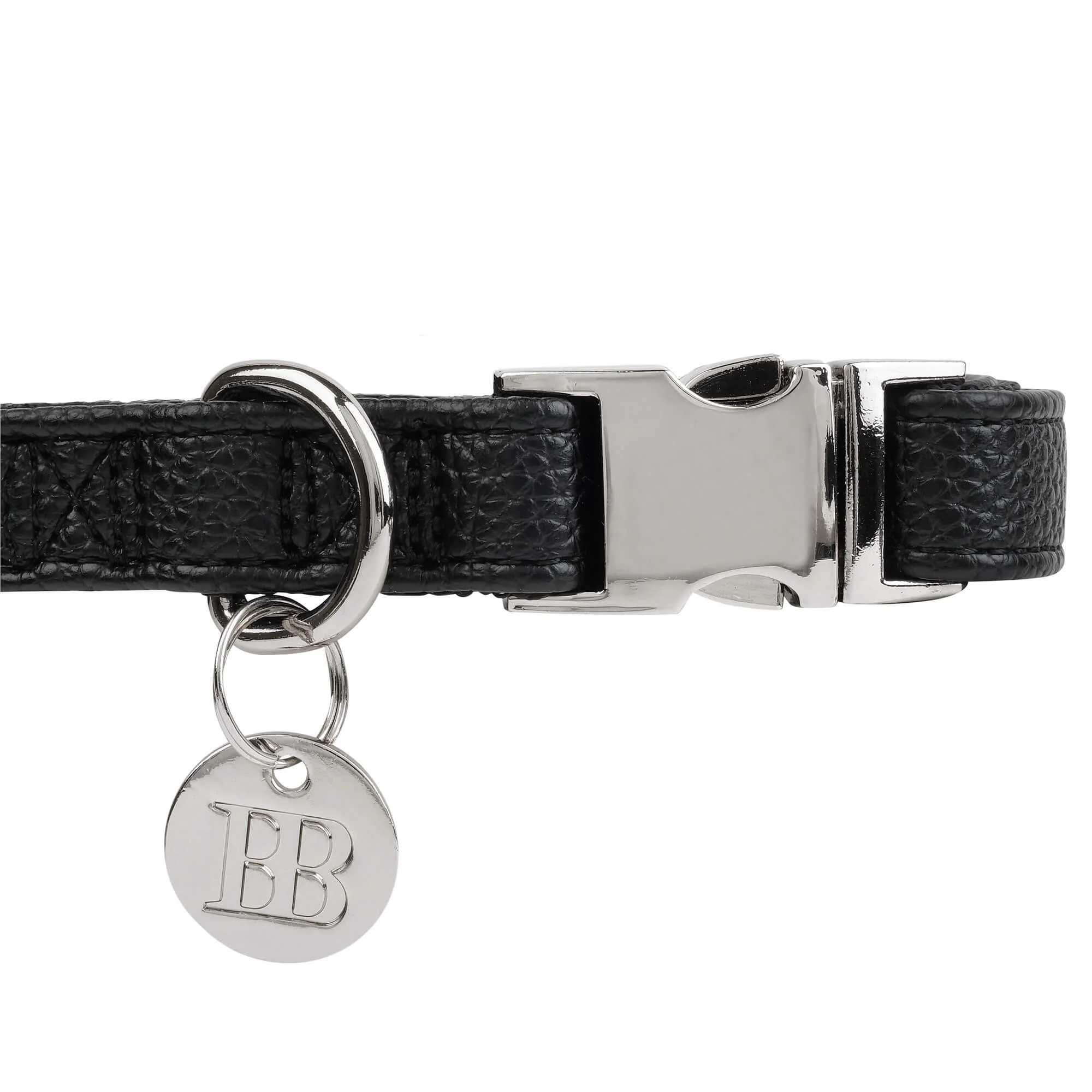 Buddy & Belle Faux Leather Dog Collar Black - Image 25