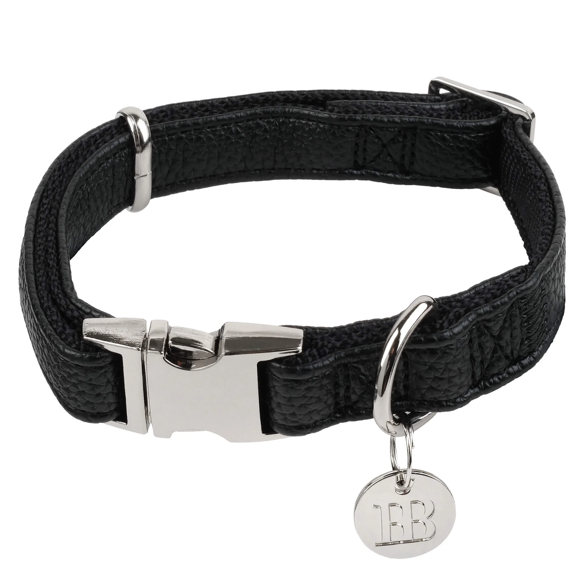 Buddy & Belle Faux Leather Dog Collar Black - Image 28