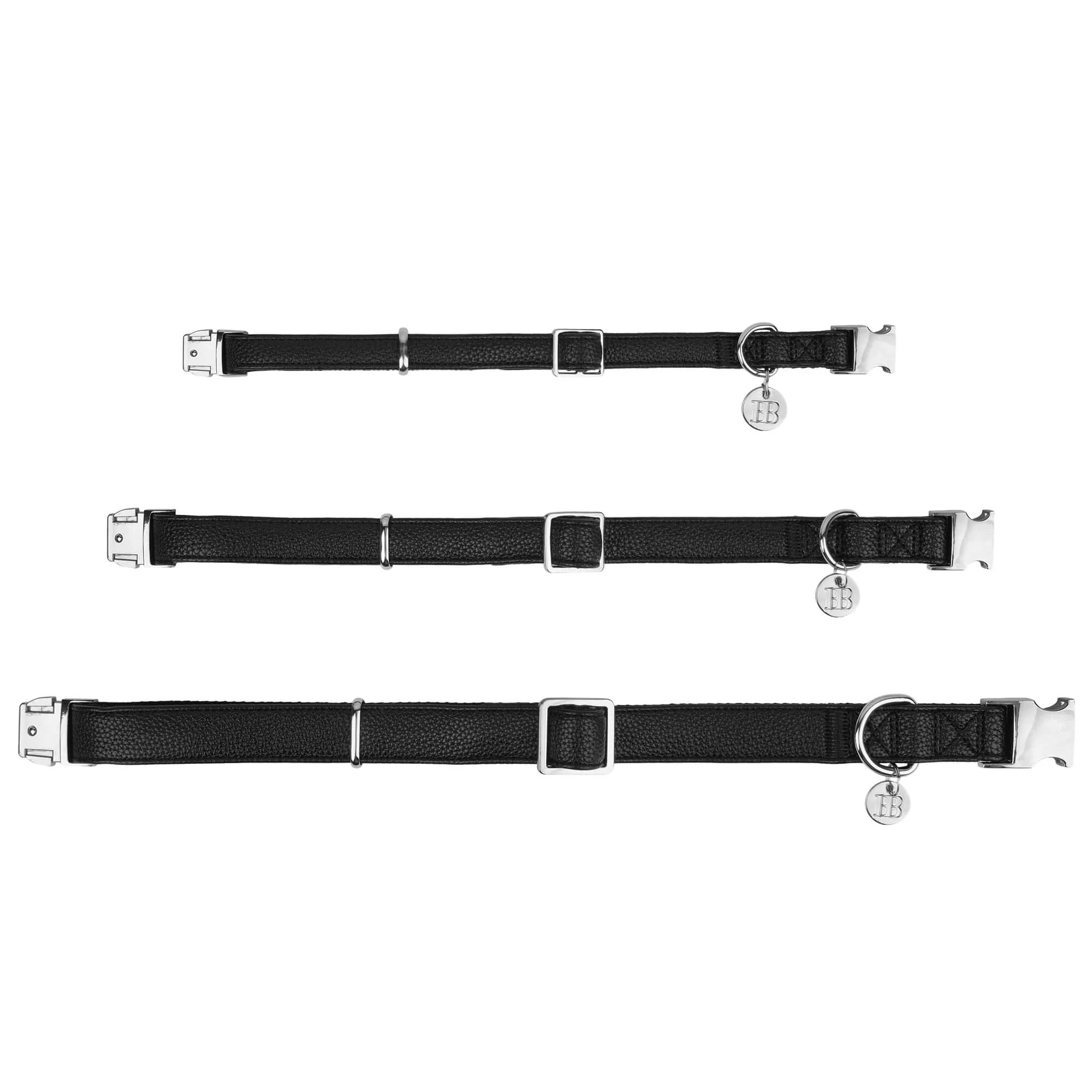 Buddy & Belle Faux Leather Dog Collar Black - Image 31